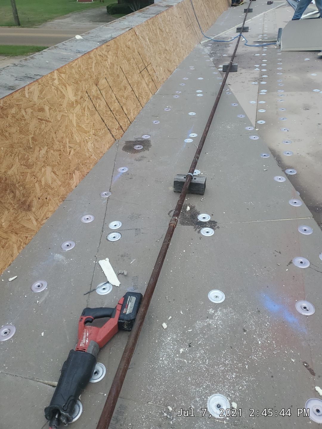 Commercial Roofing Installation using 50 mil PVC by Hostetler Roofing