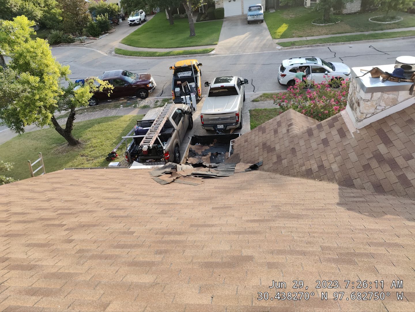 New Roof Installation Of IKO Dynasty Color Brownstone by DeZign Roofing & Exteriors