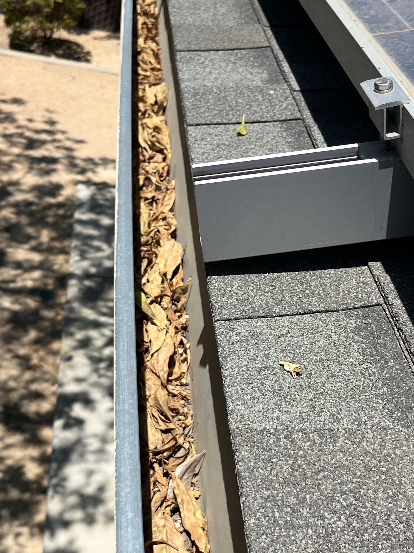 HOA gutter cleaning before photo