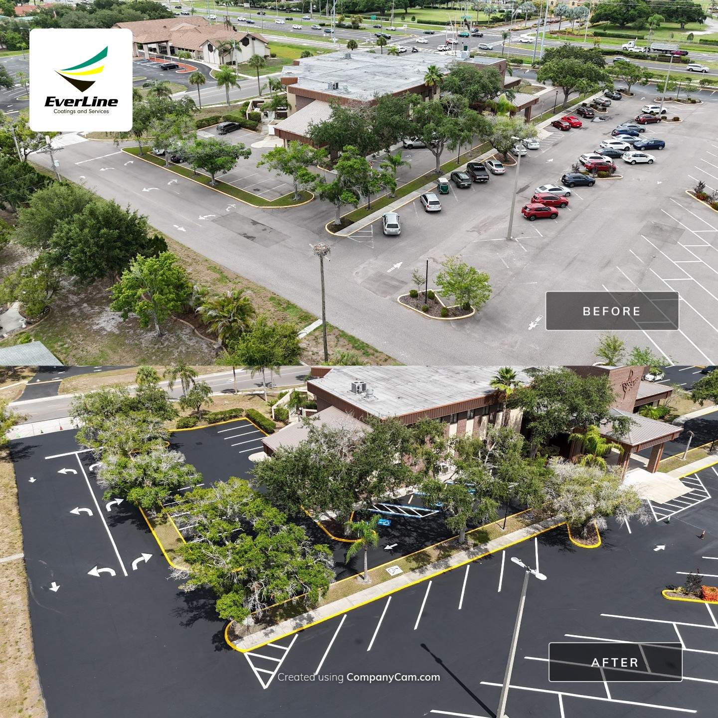 Comprehensive Asphalt Repair and Sealcoating for Sun City Center Church by Everline Coatings & Services - Southwest FL