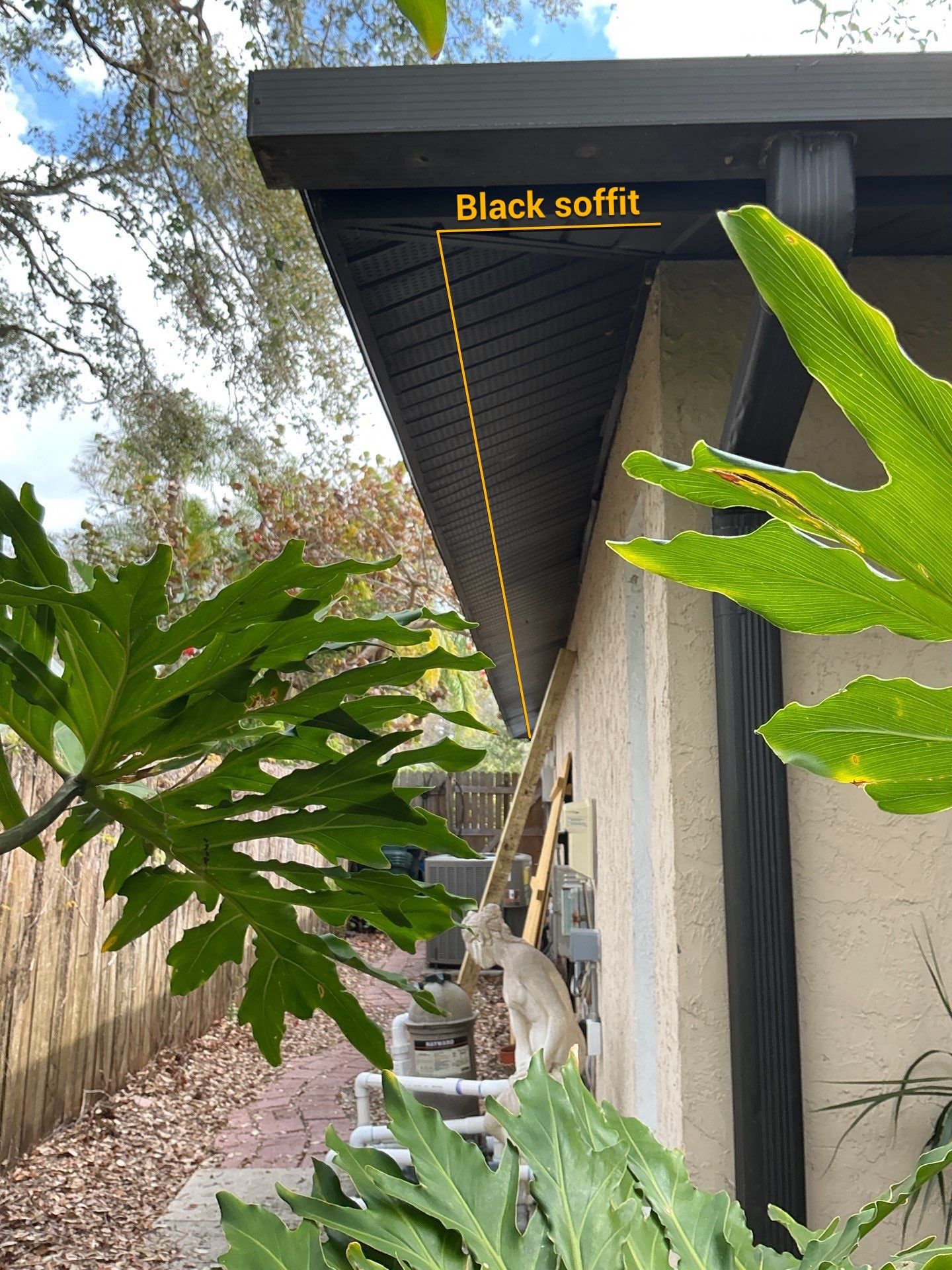 Gutter Repair Service in Sarasota FL - Black Soffit by Gutter Professors