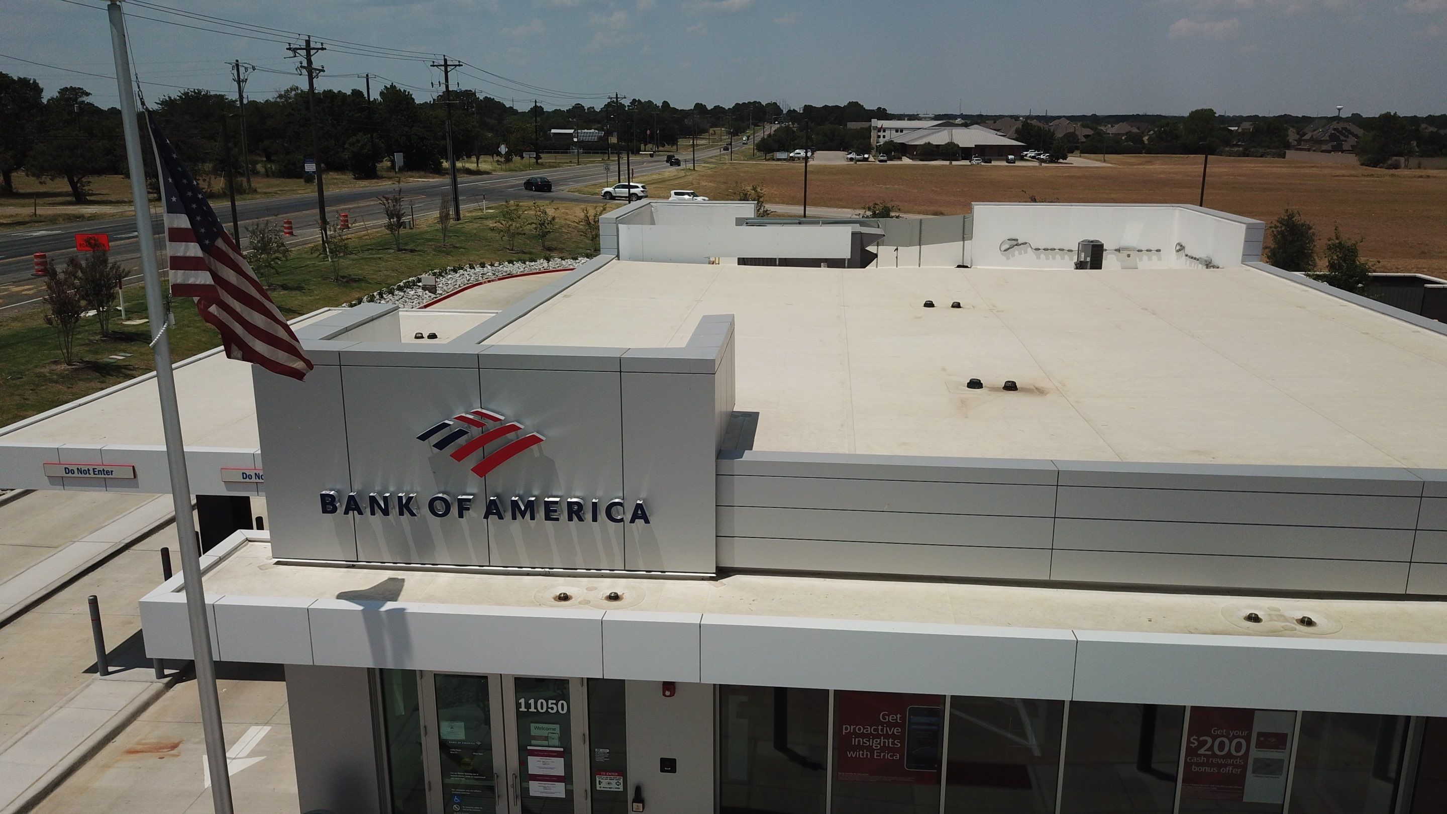 Bank of America - Commercial Roofing Installation using GAF Everguard TPO by Roof Experts