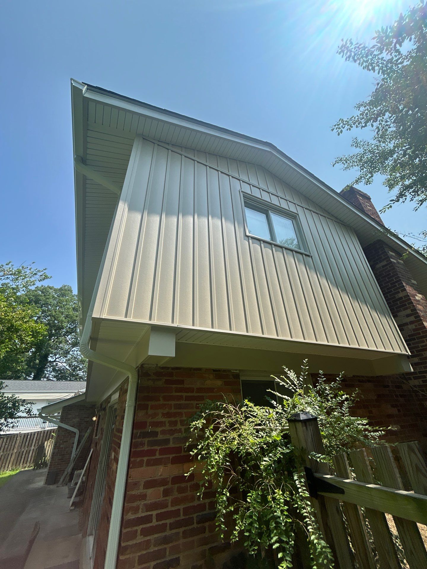 Fairfax: Residential Siding Replacement with CertainTeed 8" Board and Batten Siding in Desert Tan by RM Banning, Inc.