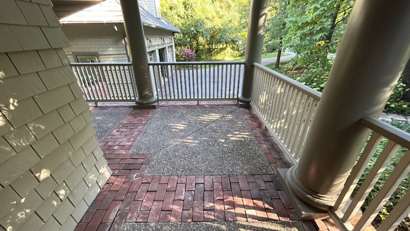 natural stone using Algaecide, soft wash soap by Northern Power Washing LLC.