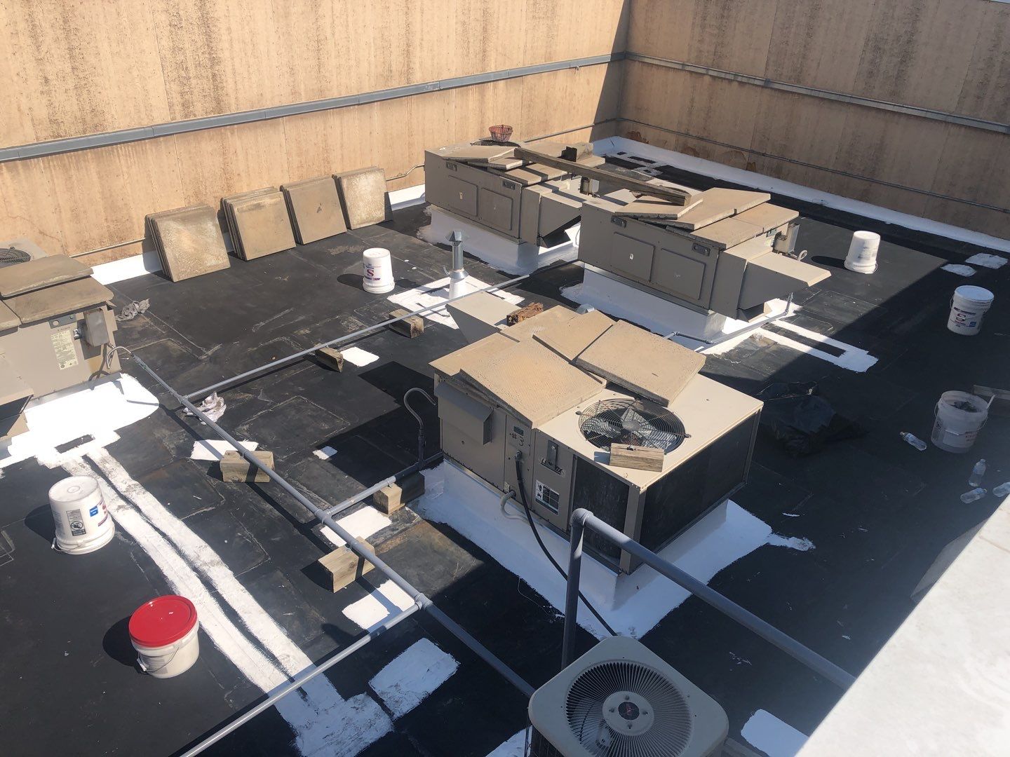 Commercial Roofing Installation using American Standard Coating - S  by A to Z Roofing