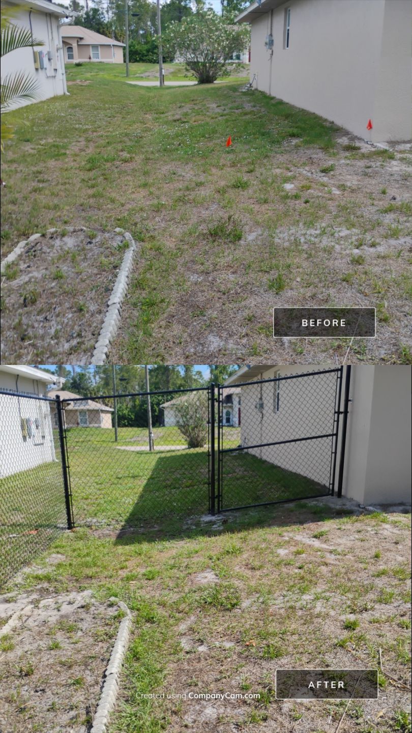 Black Chain Link Fence in North Port by True Fence LLC