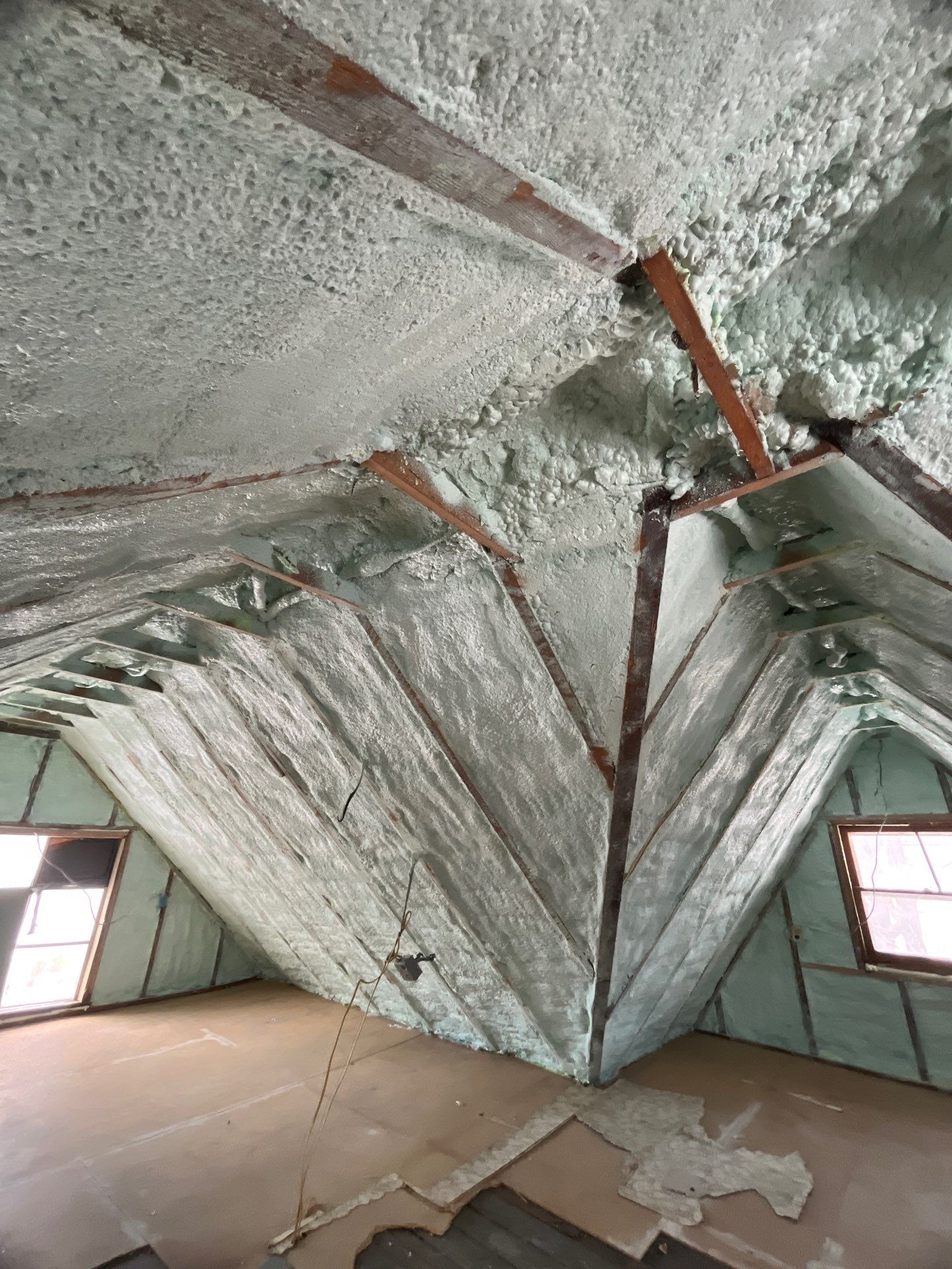 Attic Insulation using Closed Cell Spray Foam by NYS Foam & Energy
