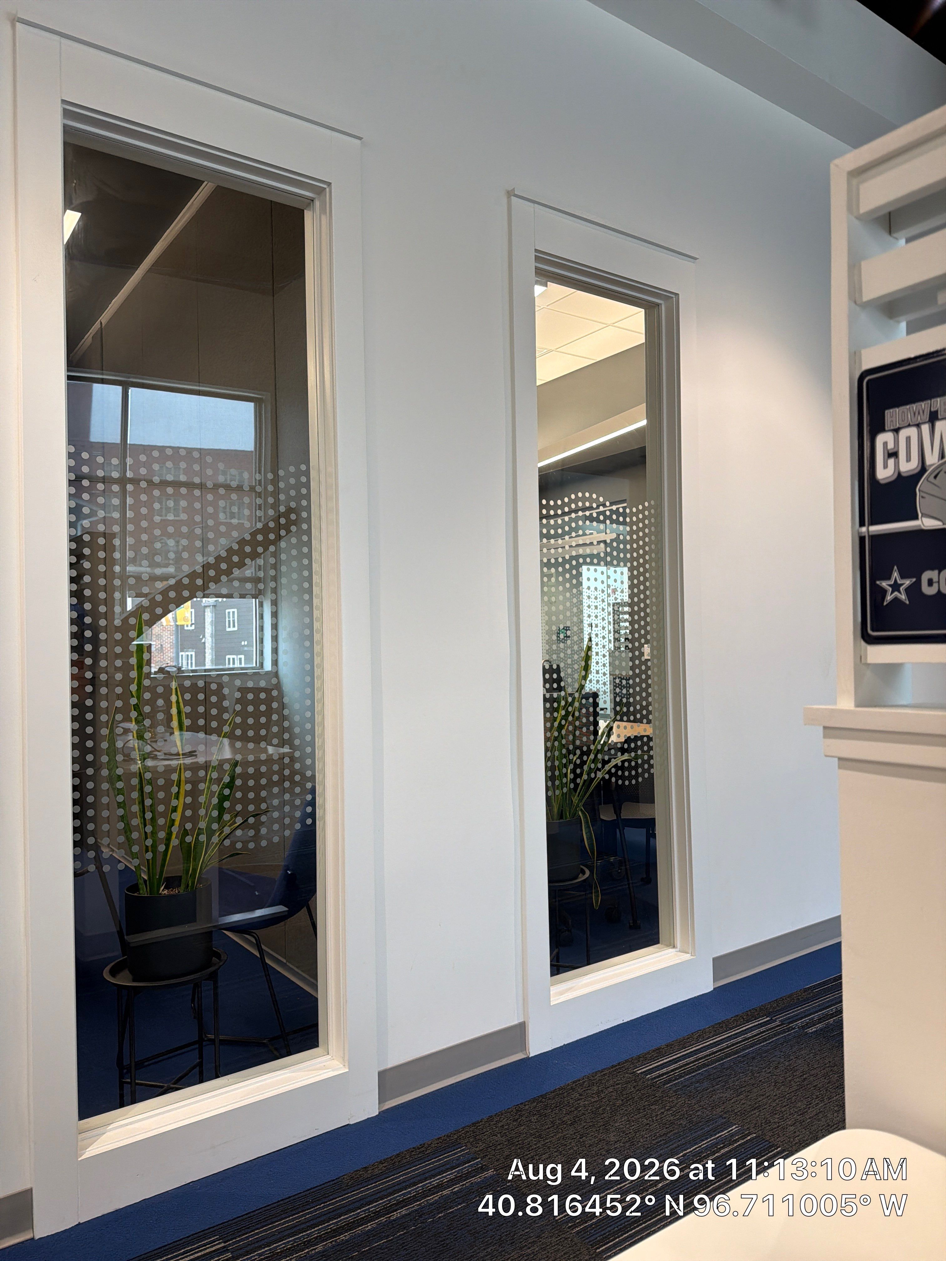 Lincoln Office Remodel Featuring Frosted Glass Doors and Modern Finishes by CompanyCam Sales Demo