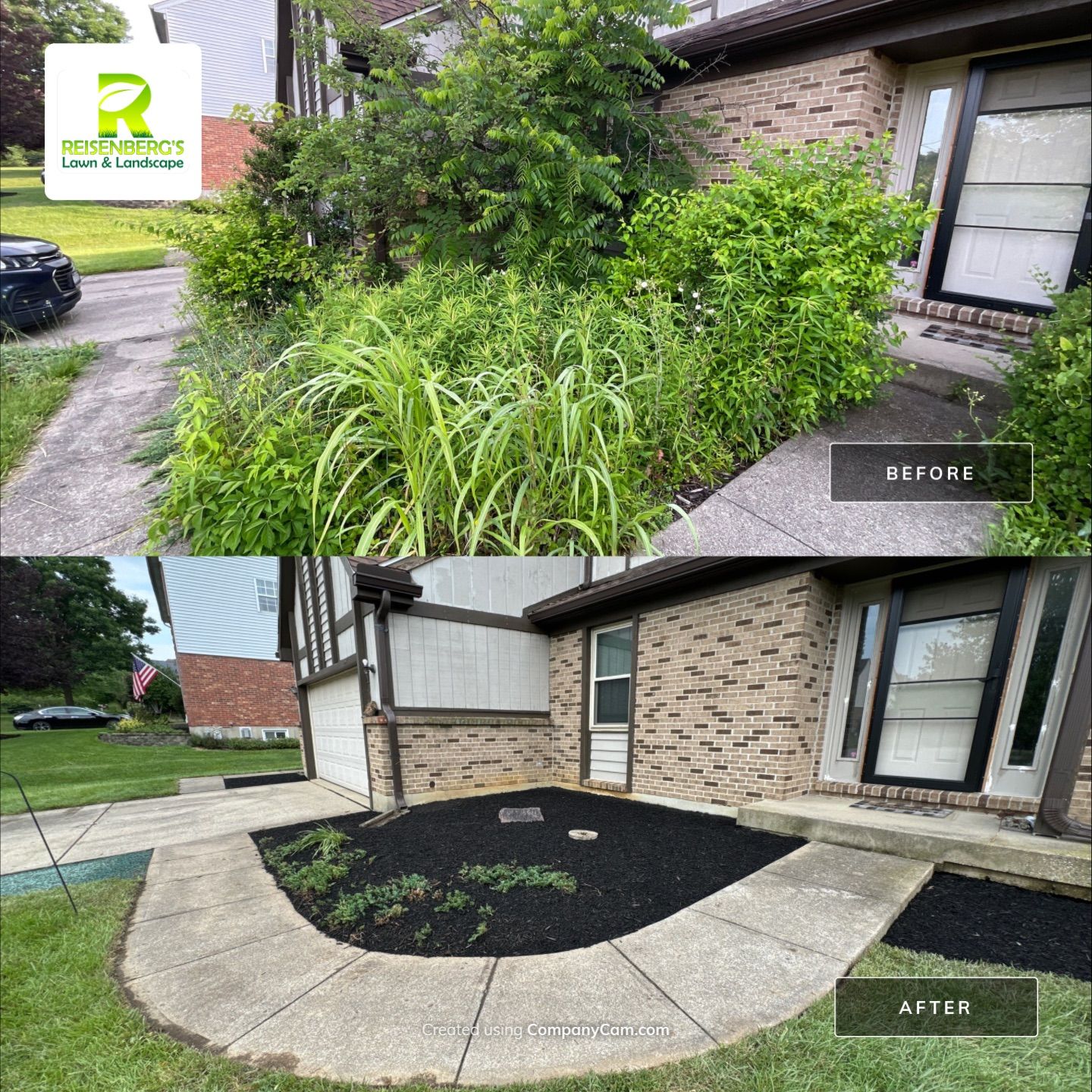Complete Tear Out of Overgrown Landscape by Reisenberg’s Lawn & Landscape, LLC