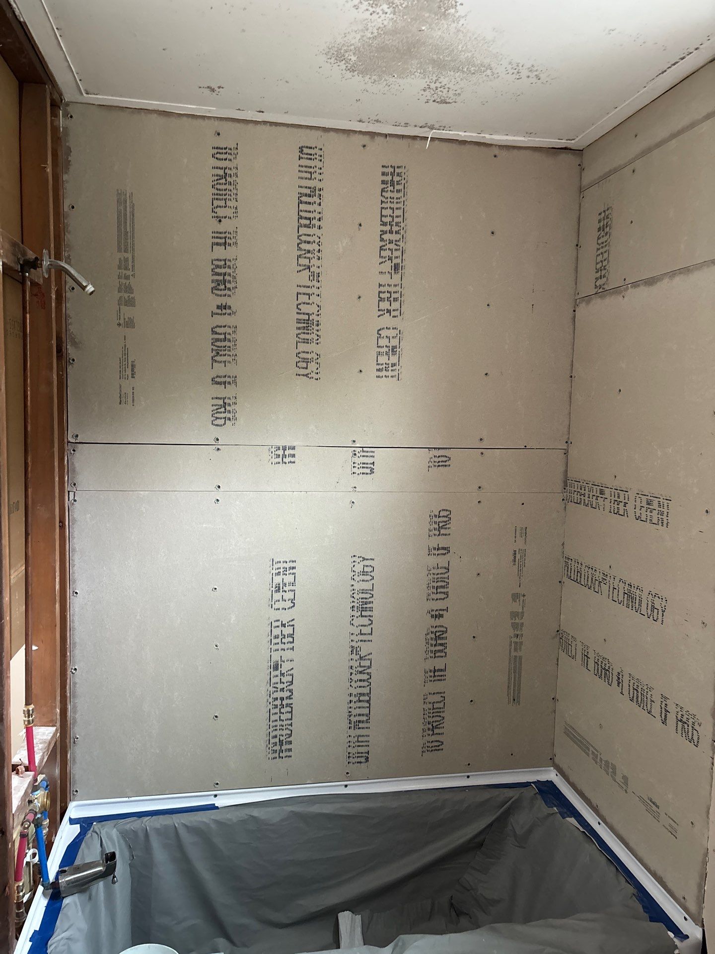 Bathroom Remodel using Sherwin Williams Premium ceiling paint by Laser Focused Solutions LLC