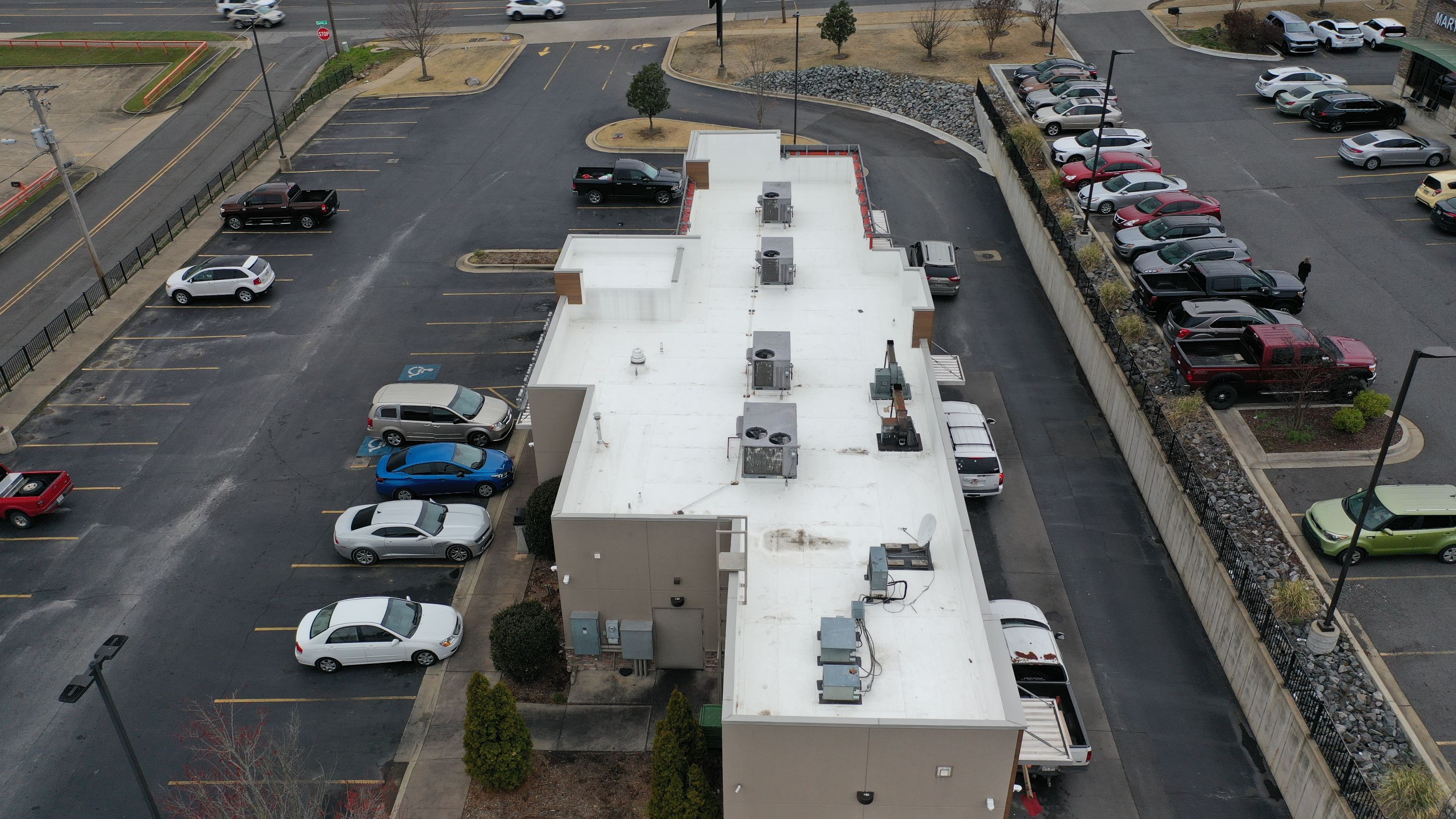 Commercial Roofing Installation using 50 mil PVC by Hostetler Roofing