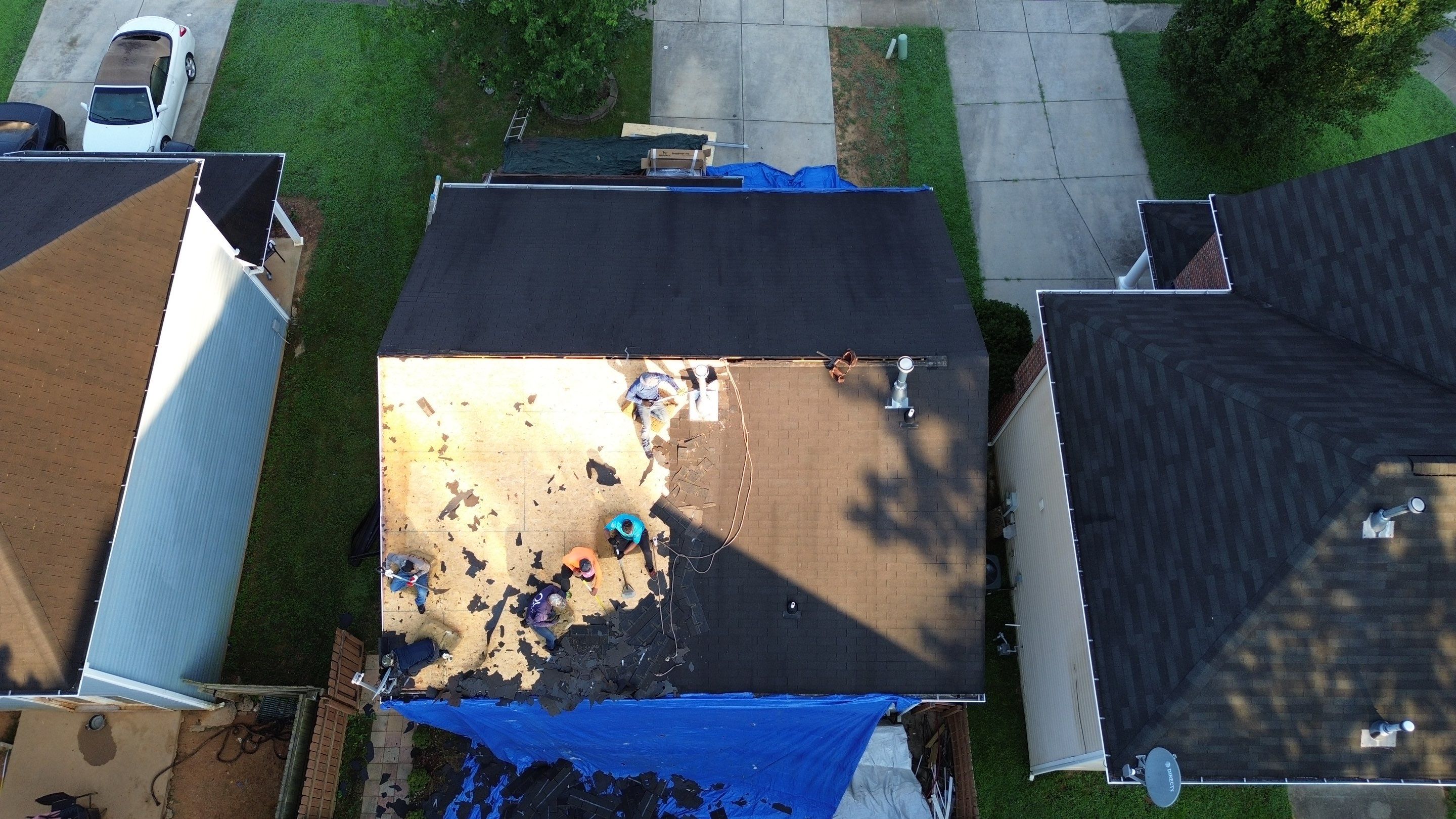 Roof replacement and interior repair by hail damage by Just Brilliant Restoration JBR