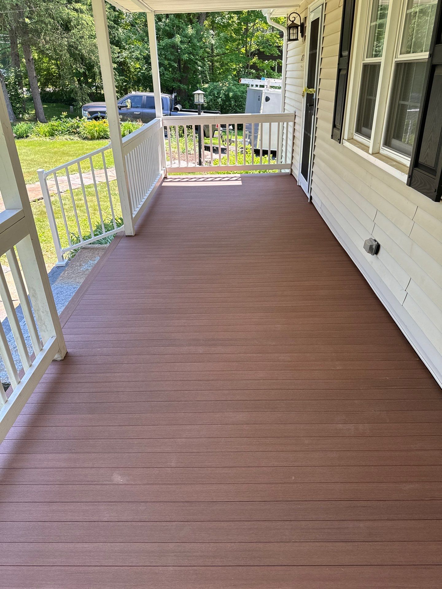 Front Porch Upgrades using TimberTech Advanced PVC Porch Collection by Chagnon Building & Remodeling LLC