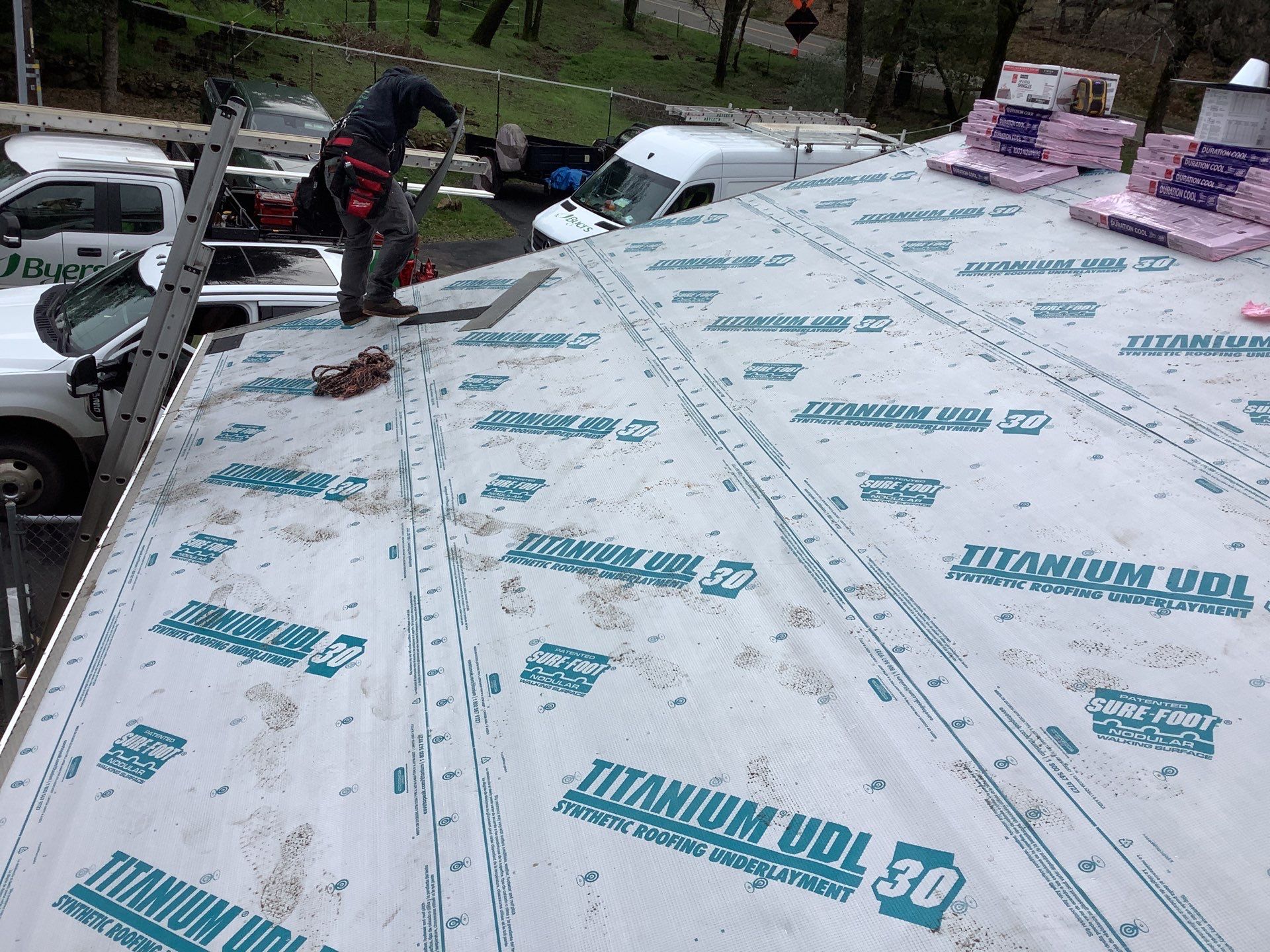 Residential Roofing Installation using Owens Corning Roofing Shingles by Byers Enterprises 