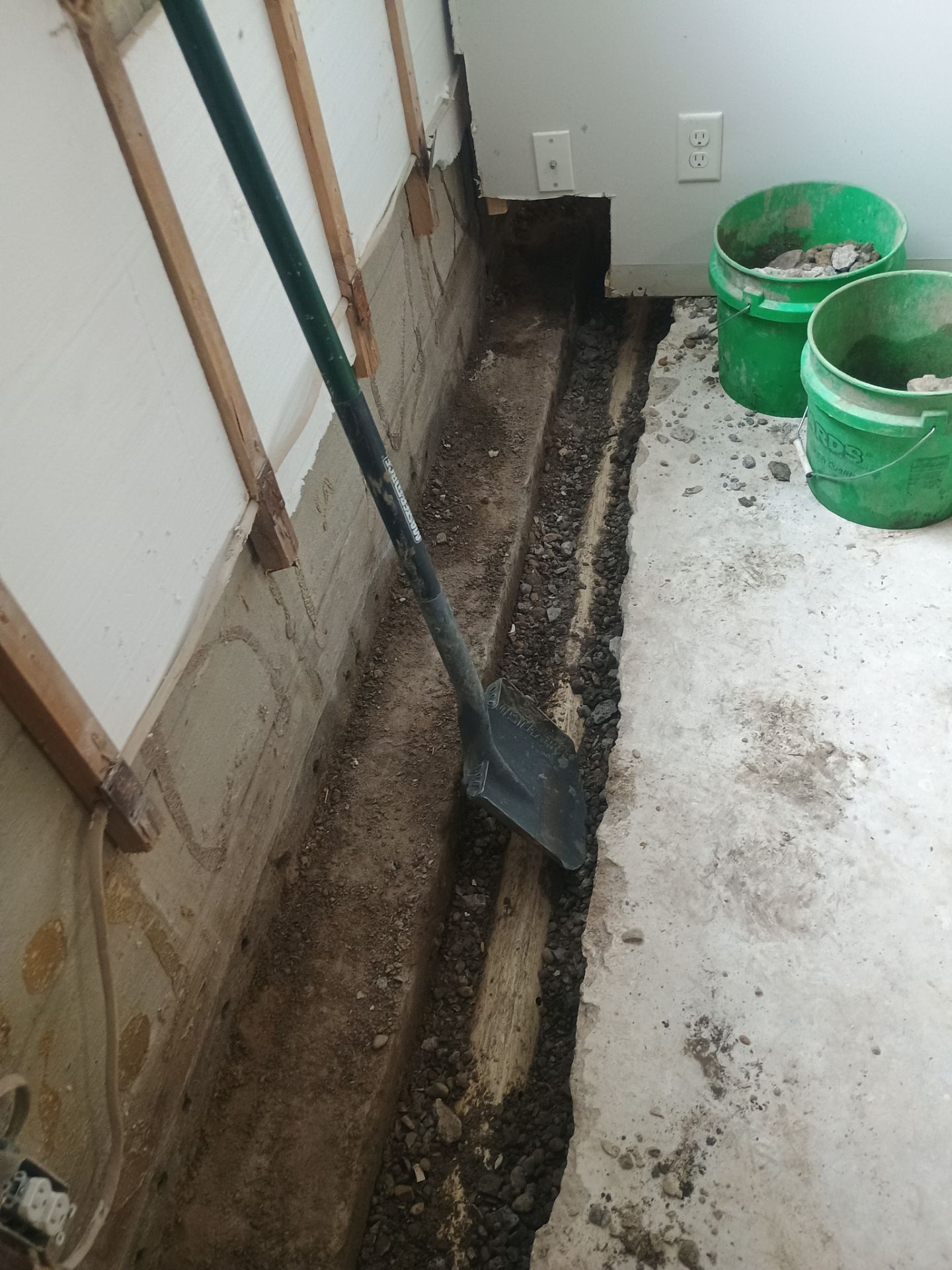 Drain tile for Kael in New Brighton by Waterproofing Northeast