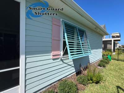 Impact Bahama Shutters in Pastel Turquoise
