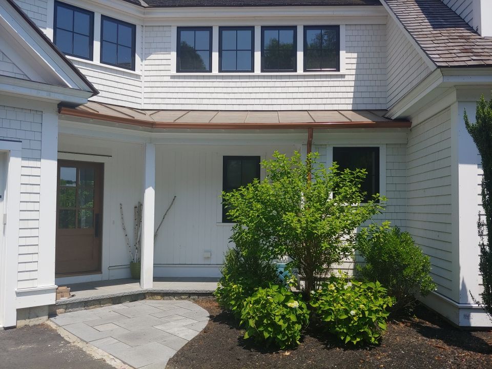 Plymouth, MA Gutter Installation using Coppertone Half Round Aluminum Gutter by Gutter Pro Enterprises