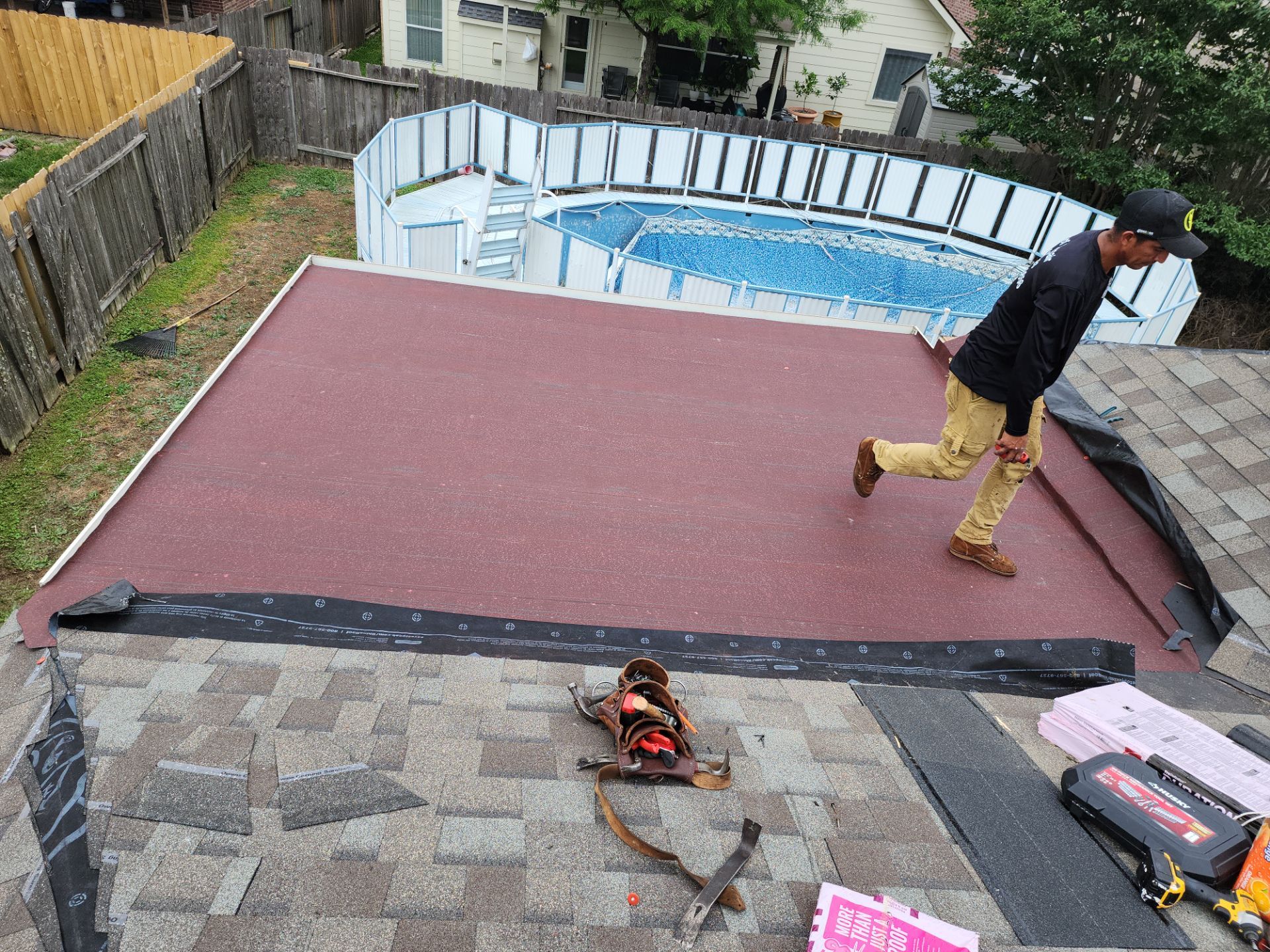Residential Roofing Installation using Owen's Corning Duration (Lifetime) Shingles by Roof Repair Company