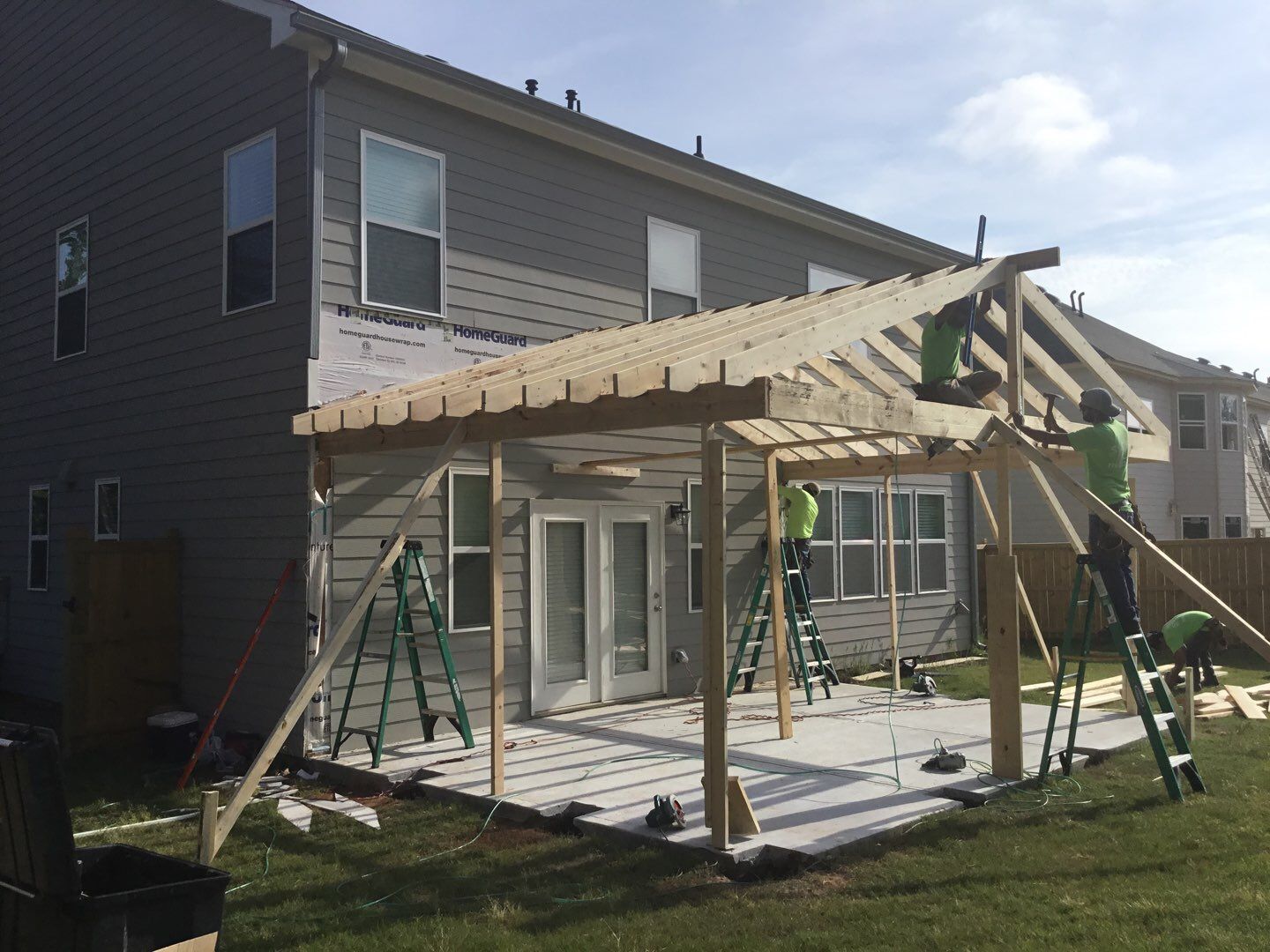 Screened Porch Addition With Gabled Roof and Tongue and Groove Ceiling by Swift Home Renovations