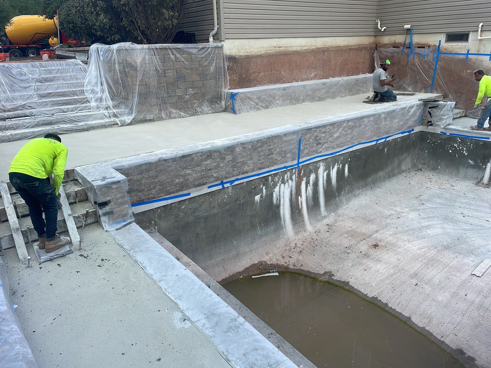 Modern Stamped Concrete Pool Deck by Architectural Concrete Design