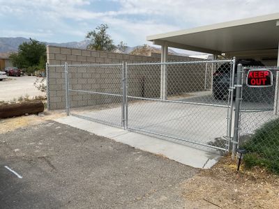 Gate installation using chain link