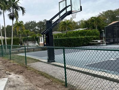 Chain-link Fence Installation using Chain-link Fence