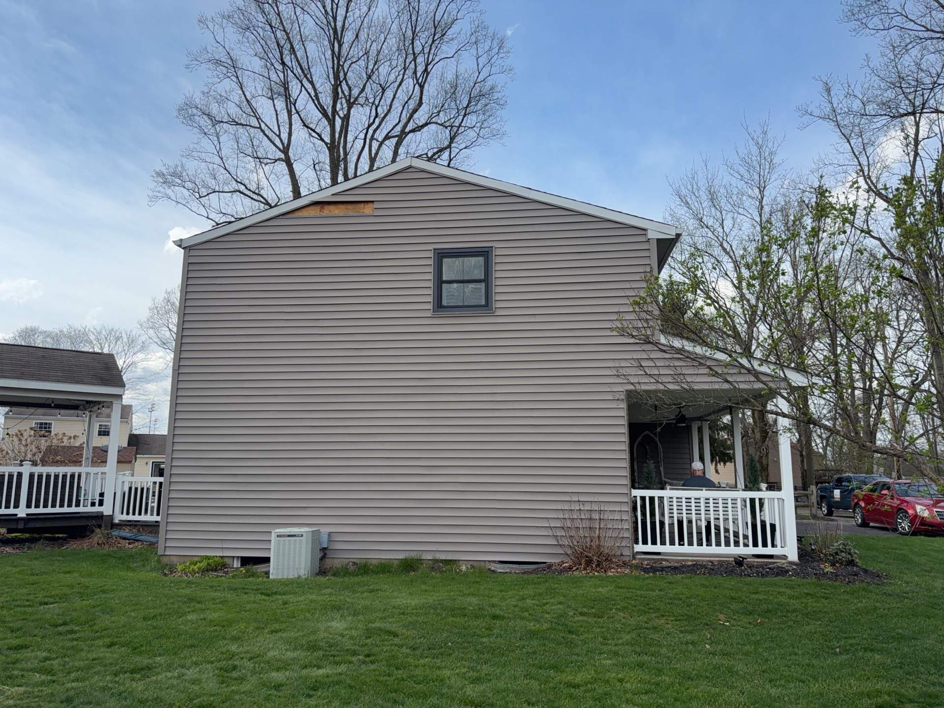 Vinyl Siding to James Hardie Arctic White with Midnight Black Trim by Ideal Siding Pittsburgh