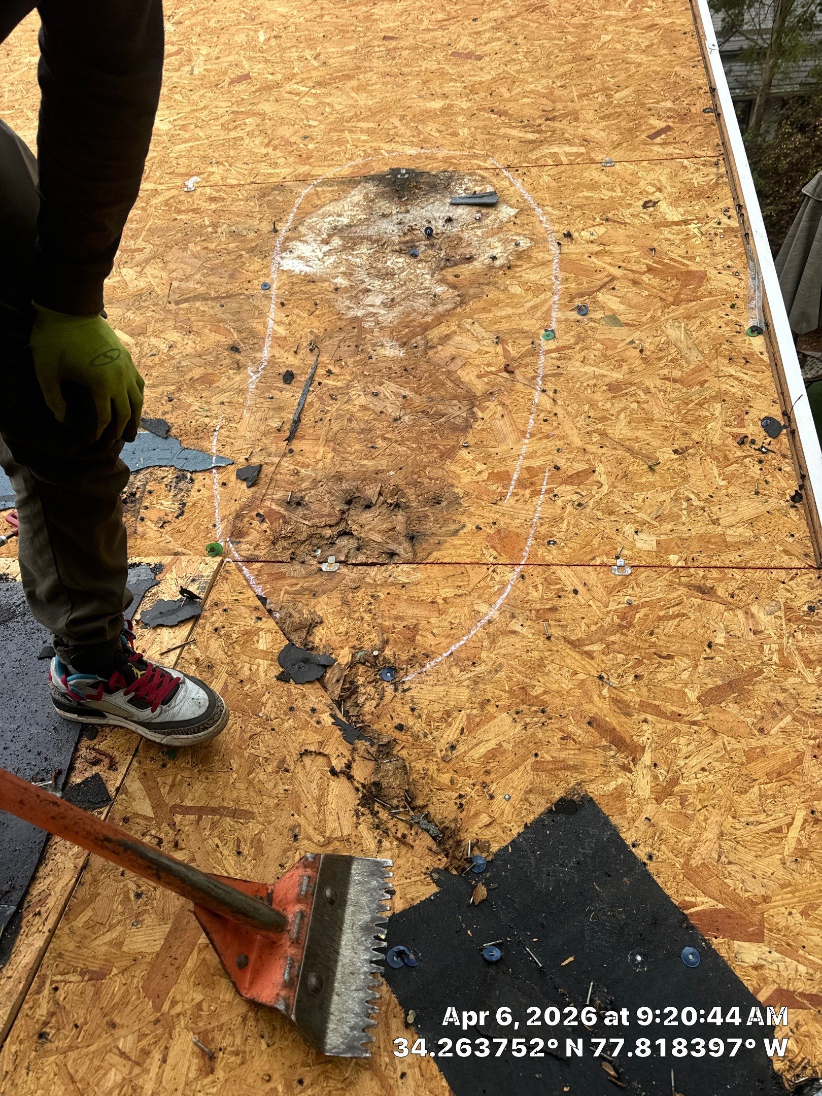 A 5-year-old roof that needed full replacement by North Carolina Roofs