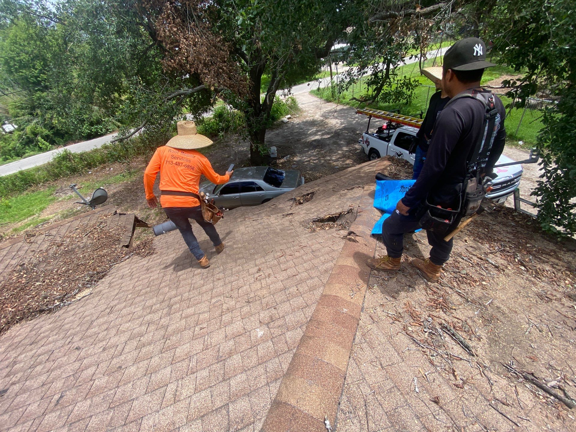 Residential Roofing Repair using tile by Roof Repair Services LLC