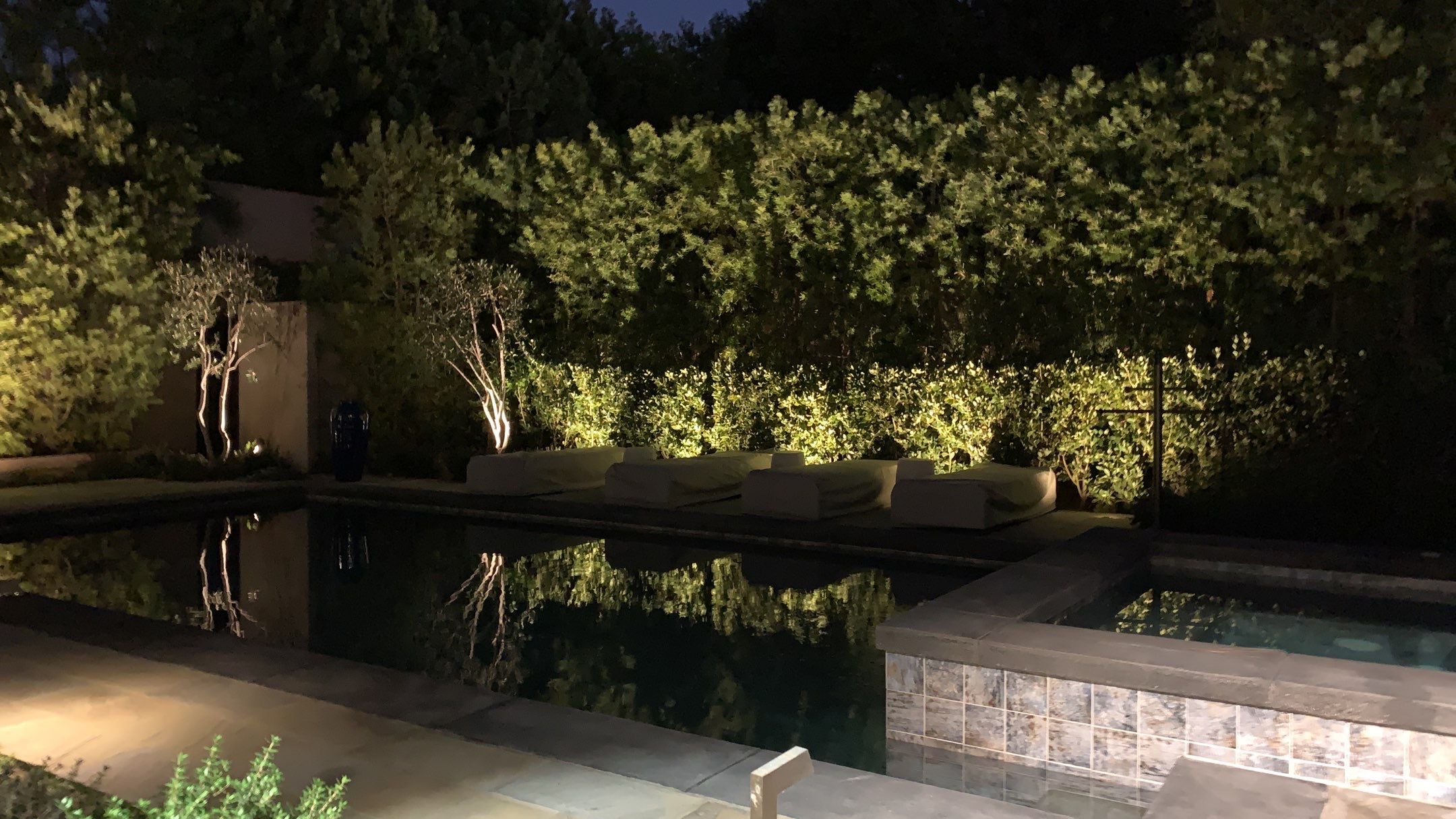Toluca Lake Outdoor Entertainment + Landscape Lighting by Outdoor Lights + Shades