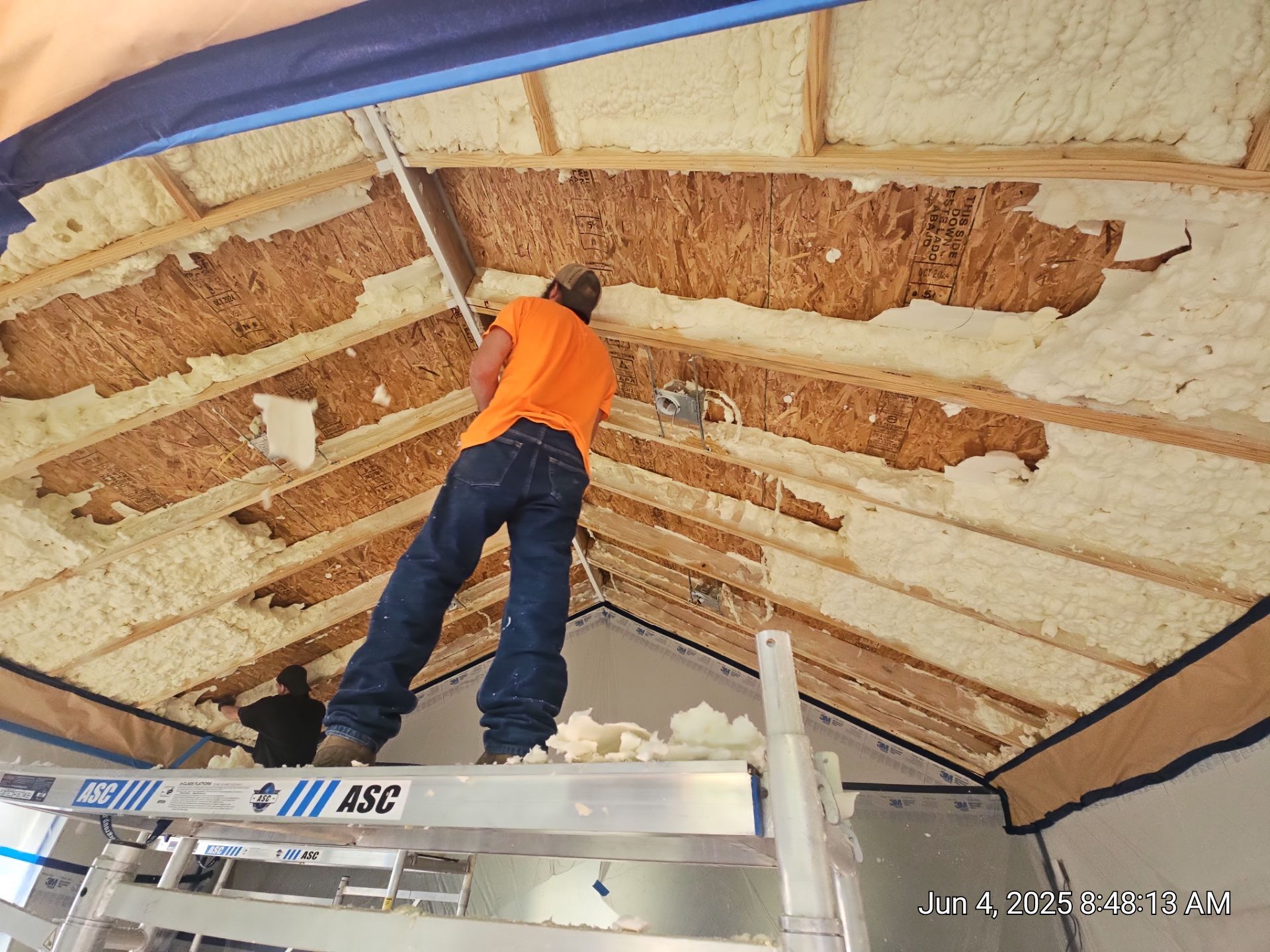 Removing a bad foam install by a national company by M.Y INSULATION LLC