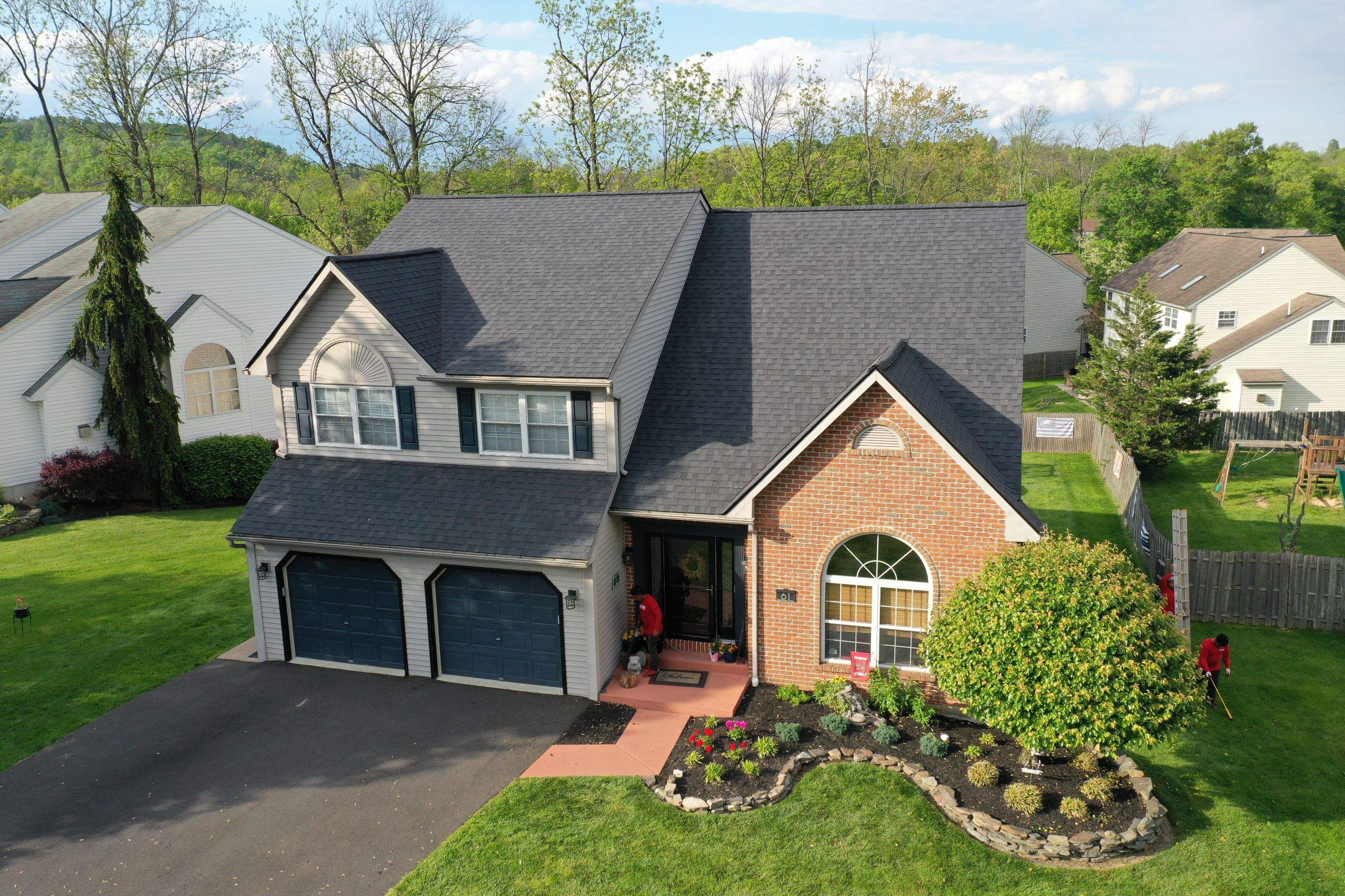 Roofing Installation using CertainTeed Landmark - Moire Black by Storm Guard of Ches-Mont PA