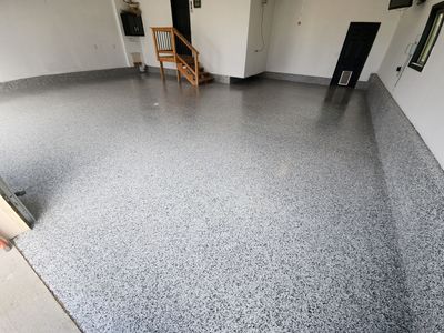 Domino Flake Garage Floor Epoxy Coating in Brandon