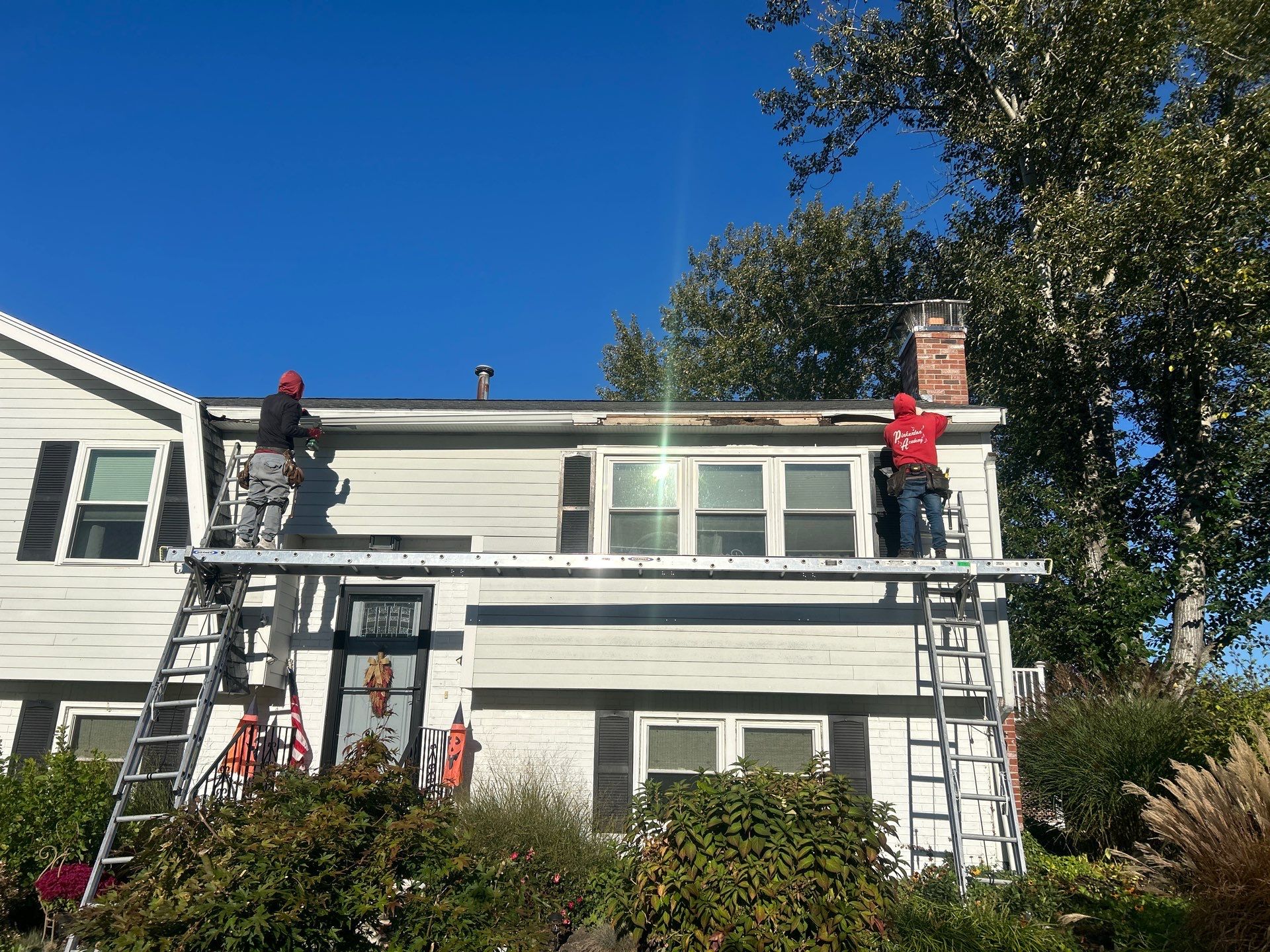 Seamless Black Gutter & Fascia Upgrade | Methuen, MA by Mighty Dog Roofing of Greater Middlesex County