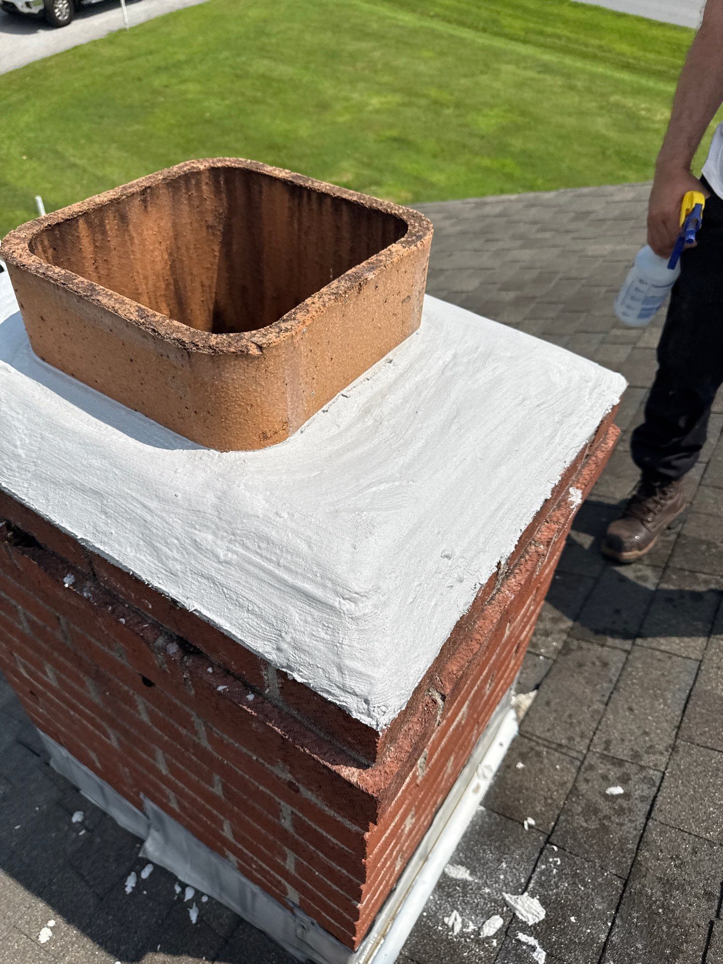 Chimney Crown Seal in Middletown by Frederick Roof Repair