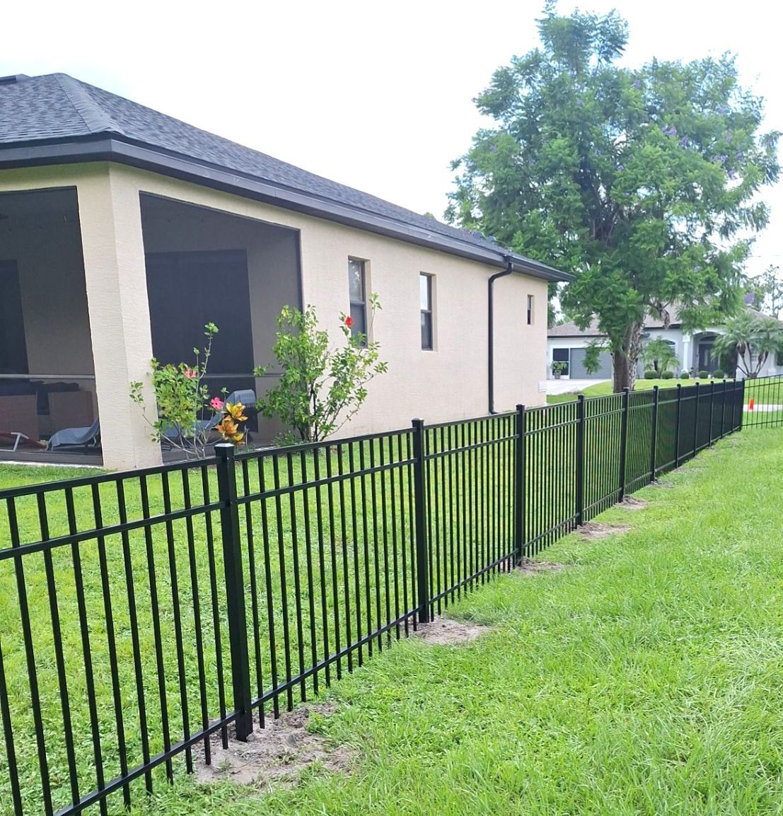 Aluminum Fence Installation using 3 Rail Aluminum Fence by Asap fence and gates, LLC