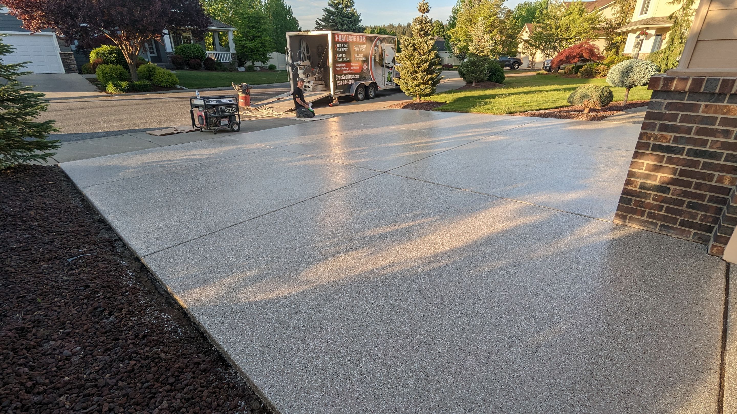 Driveway using Pebble Beach by Croc Coatings, LLC