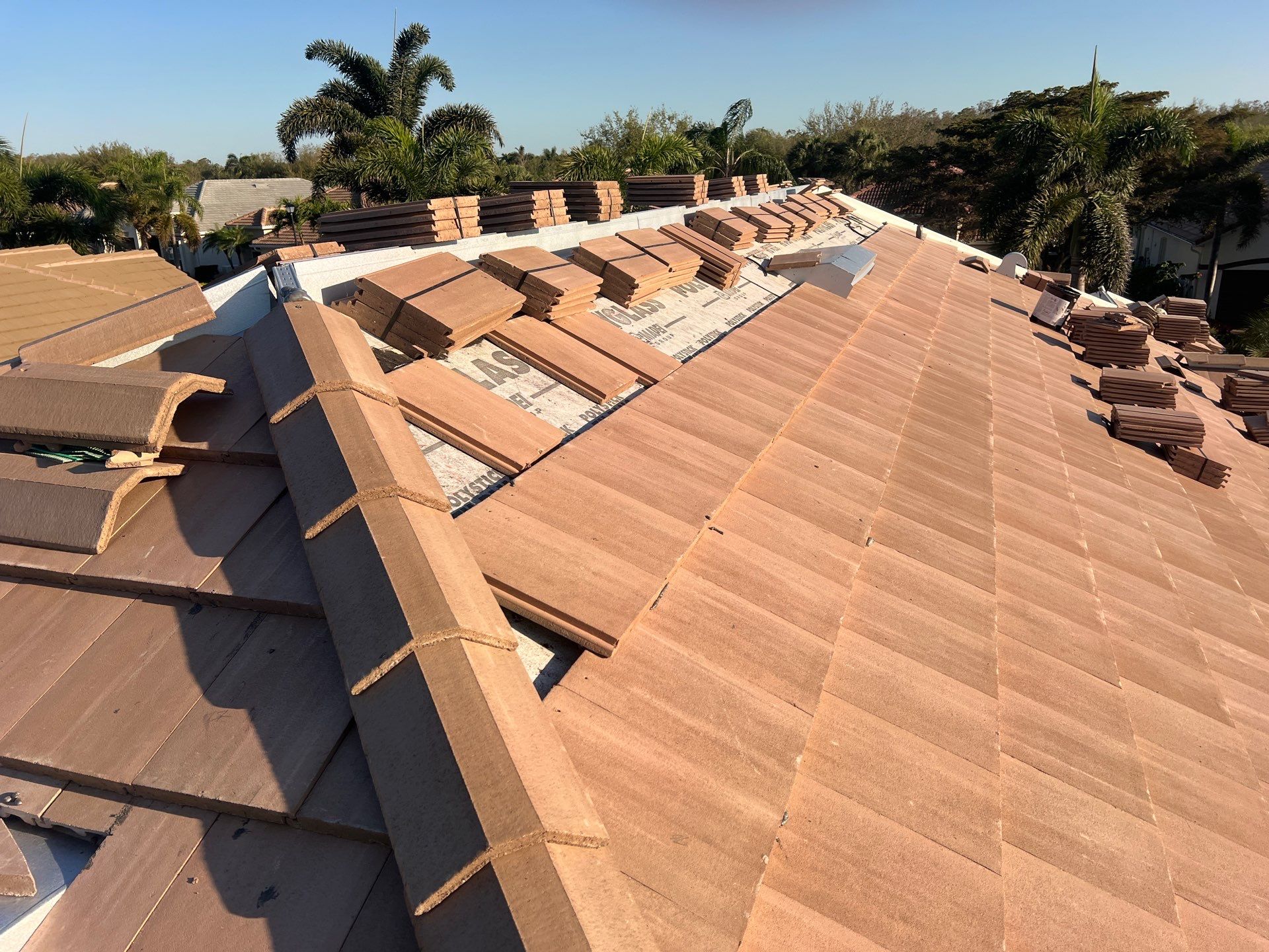 Residential Roofing Installation using Bel Air , Boca Cream by Durabilis Roofing INC