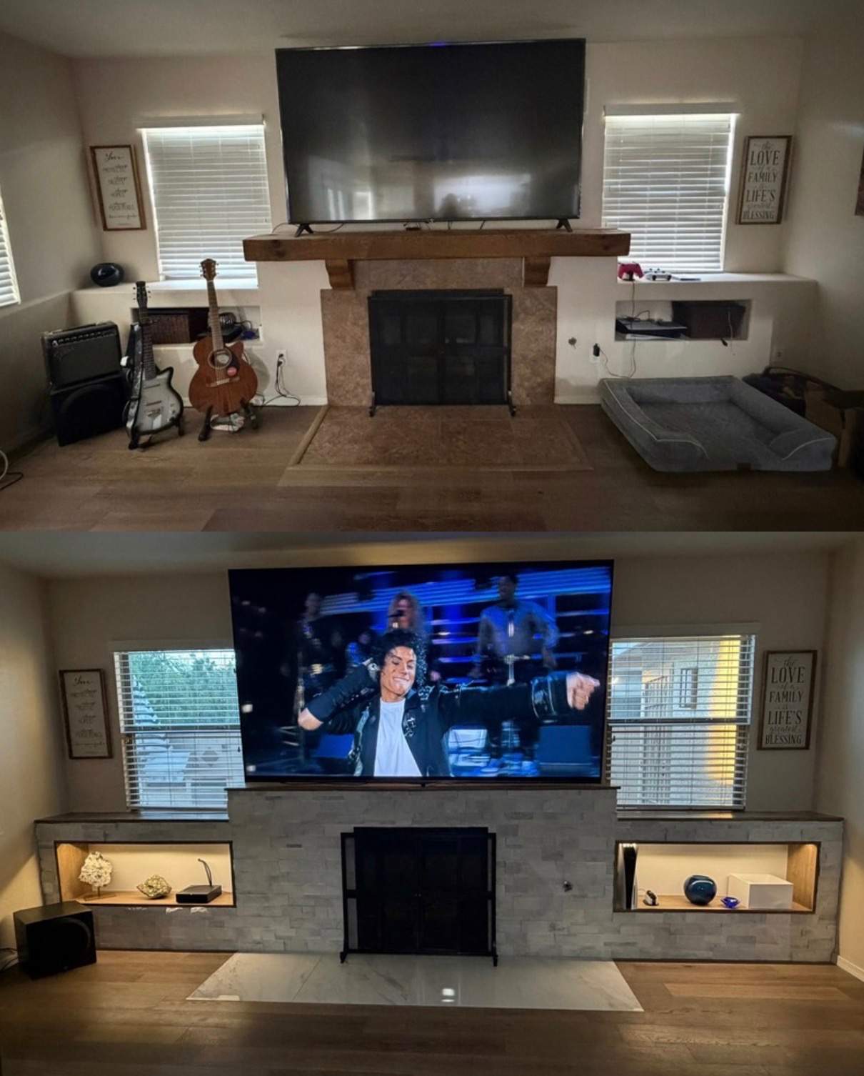 Meadview Fireplace Remodel by Workman Company LLC 