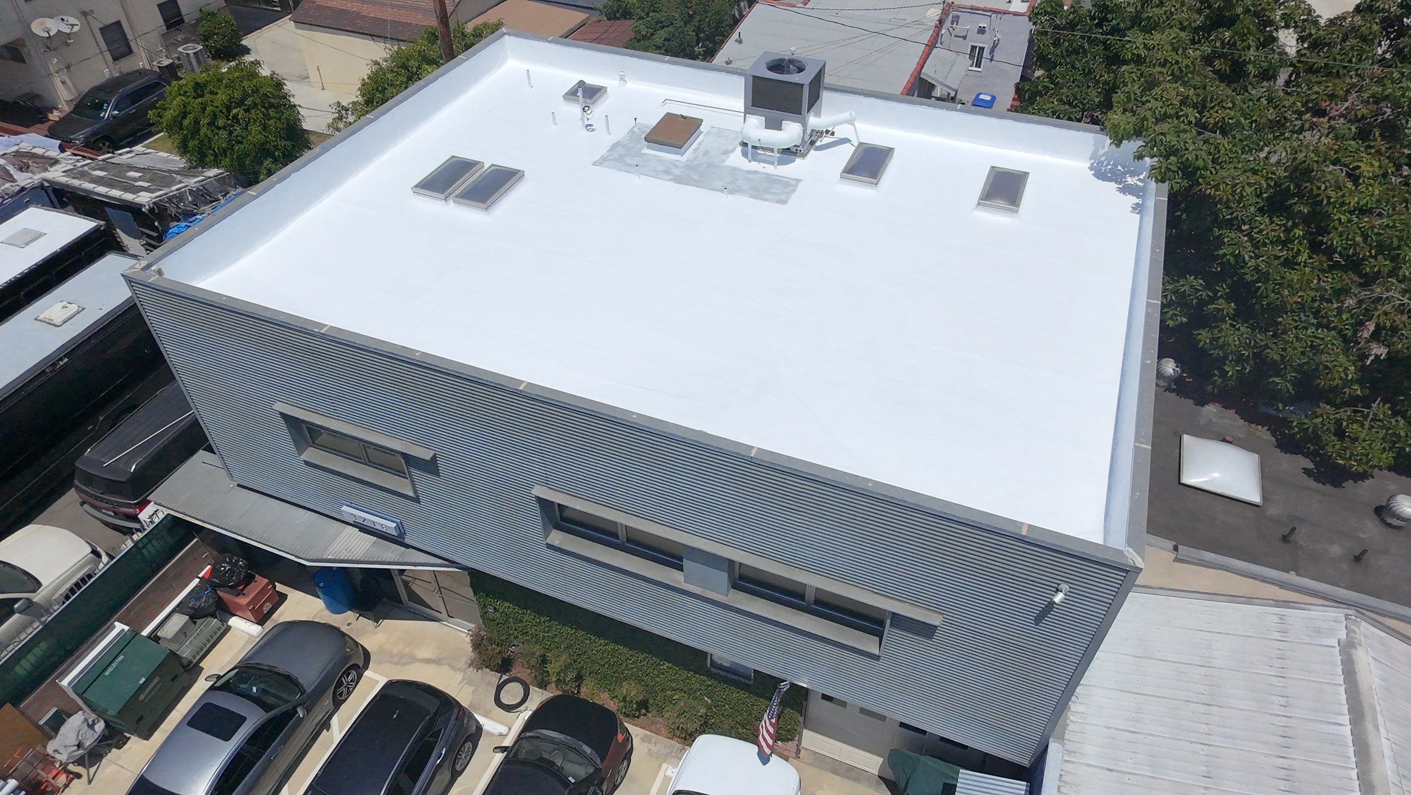 Silicone Membrane Application  by Hull Brothers Roofing