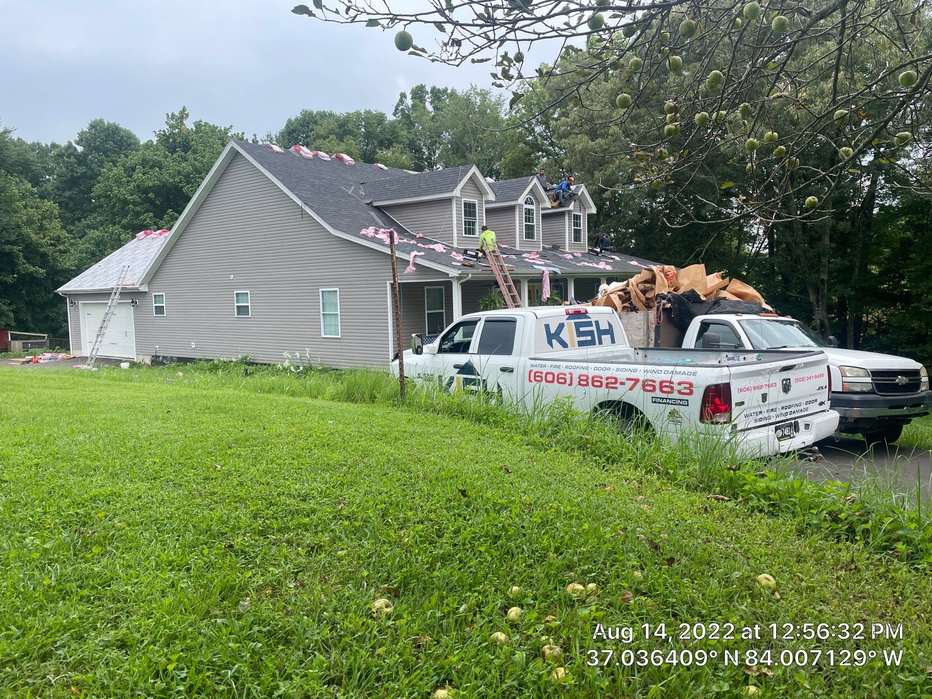 Residential Roof Installation by KISH RESTORATION 
