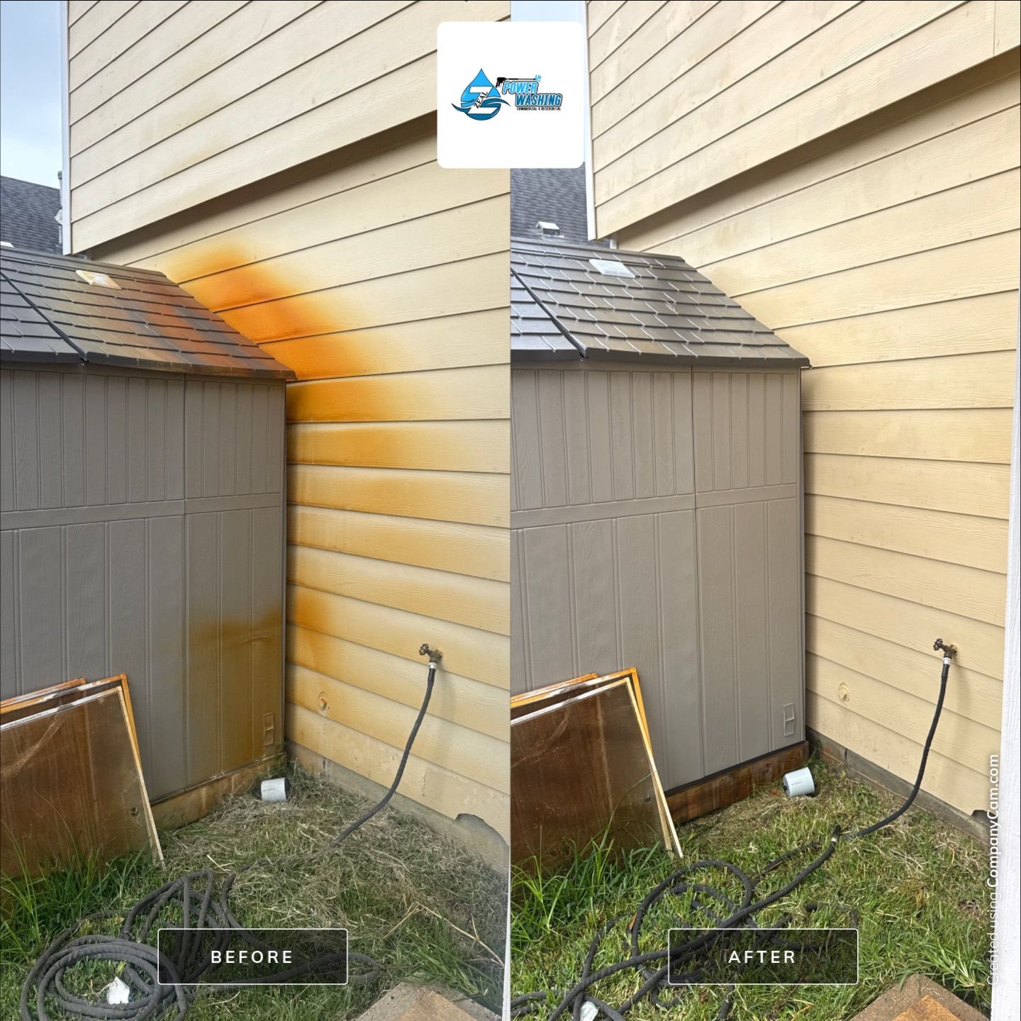 Complete Exterior House Wash and Concrete Cleaning in Fresno by Zeal Power Washing