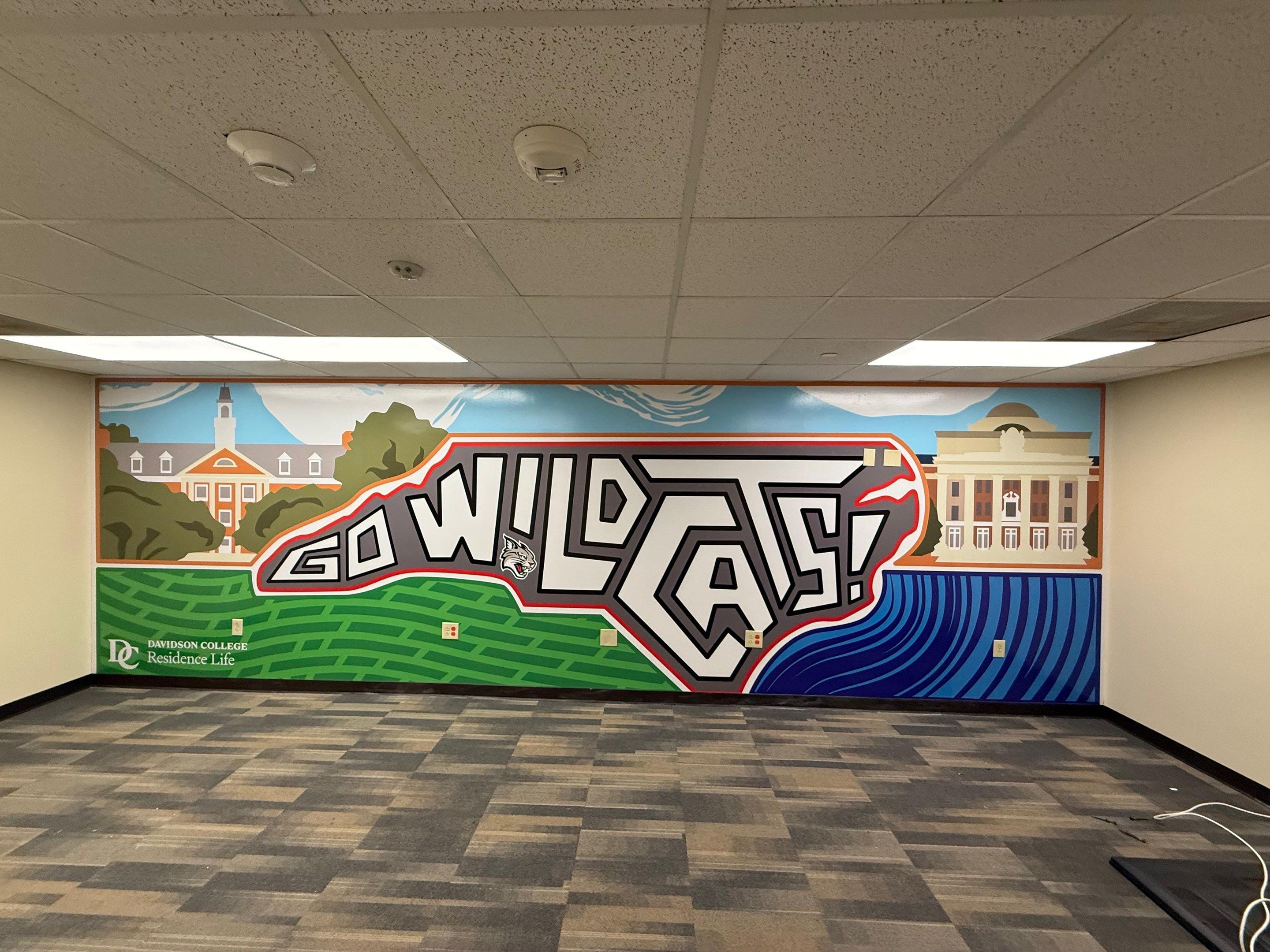 Davidson College - Interior Wall Graphic Installation by QC Signs and Graphics