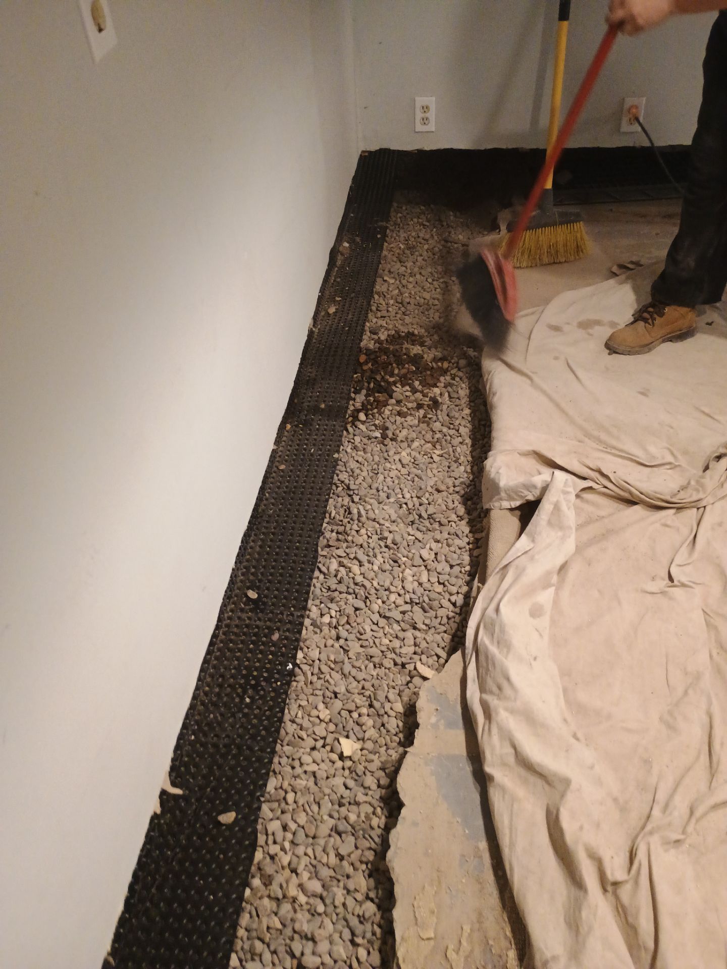 Interior Drain Tile Installation in South Minneapolis by Waterproofing Northeast