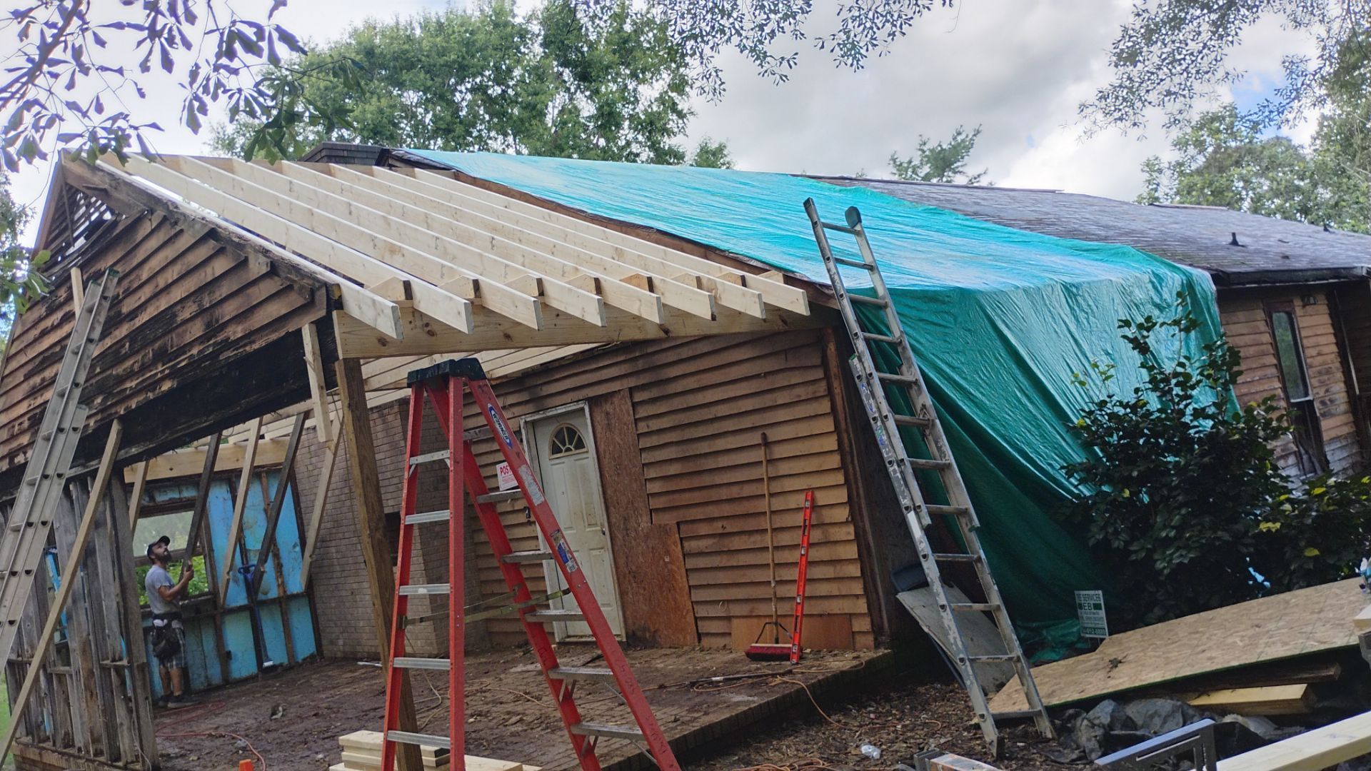 Syler roofing job by BROCK BUILDERS