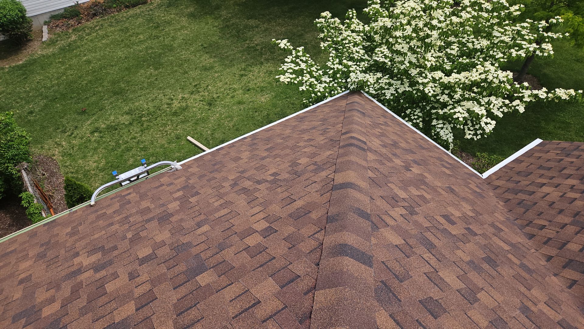 Residential Roofing Install - Chestnut Atlas StormMaster Shake W/ Scotchguard Shingles - Ivory Gutters & Downspouts  by Titan Commercial & Residential Roofing 
