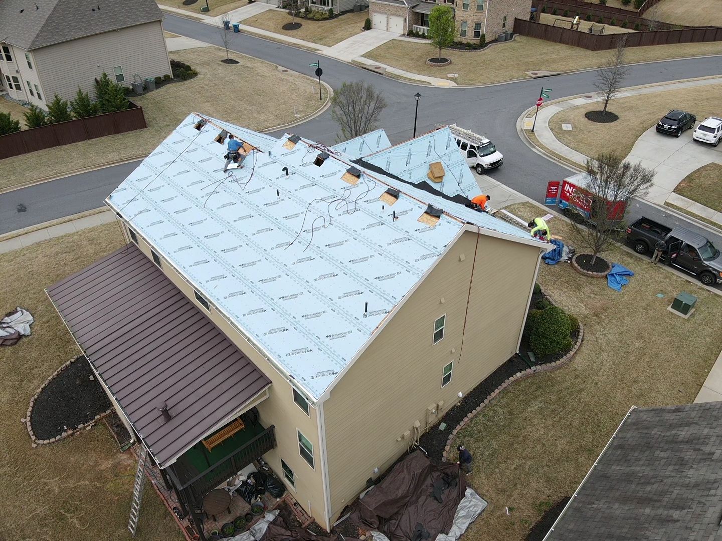 Residential Roofing Installation using Owens Corning by Inspector Roofing and Restoration