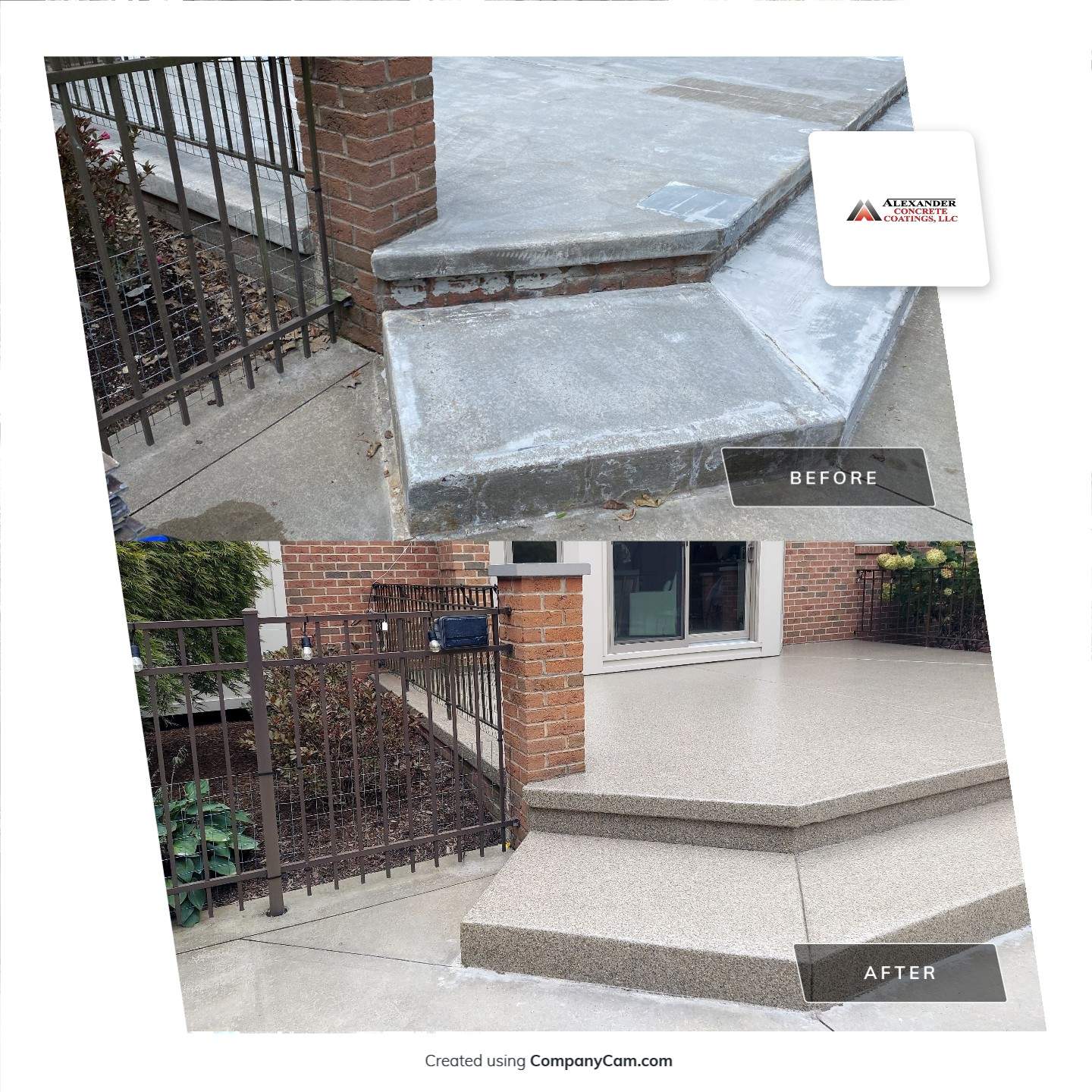 Patio in Trail Mix - Hermitage, PA by Alexander Concrete Coatings