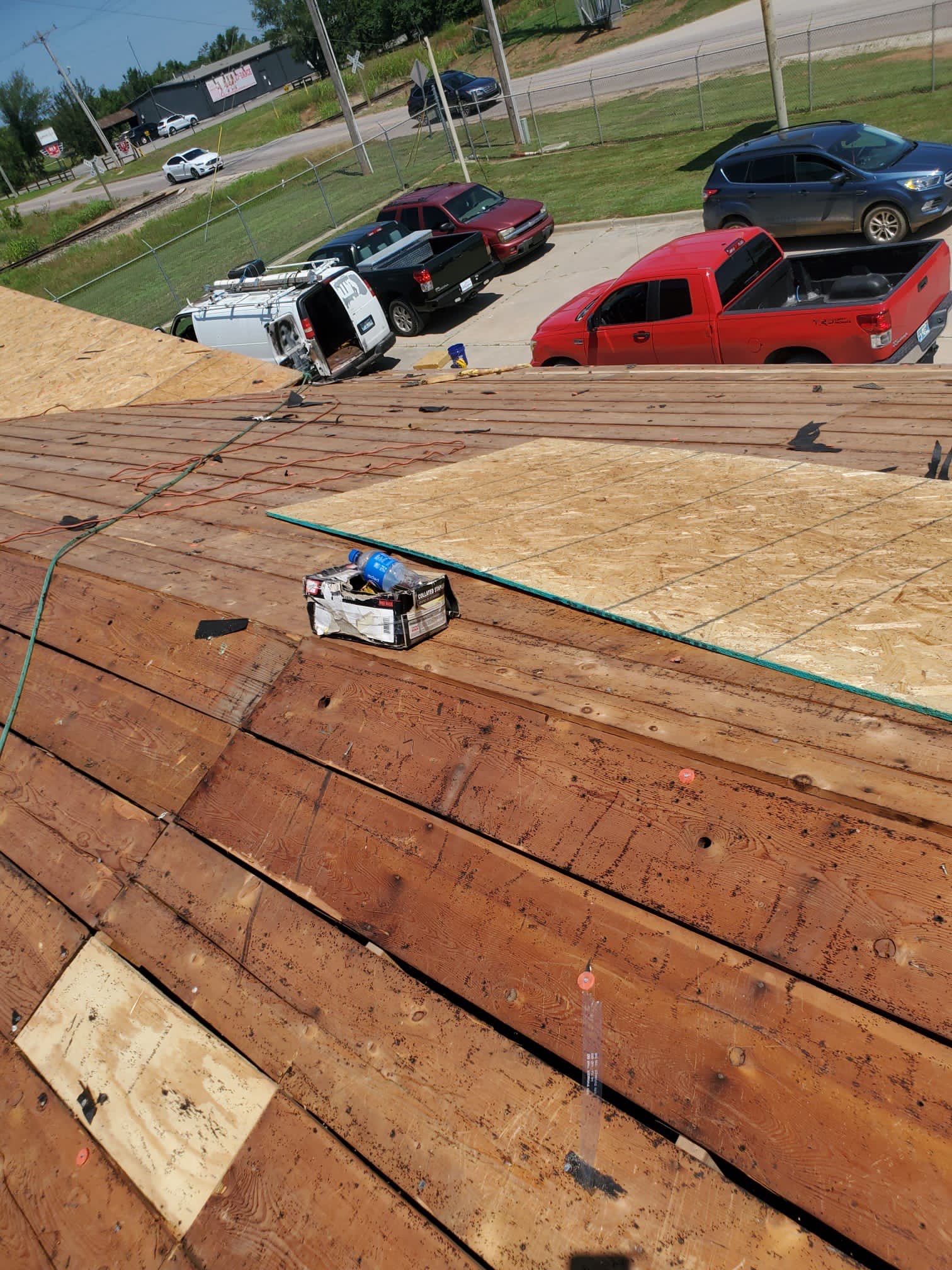 Reroof using GAF HDZ Weathered Wood by Castillo Roofing