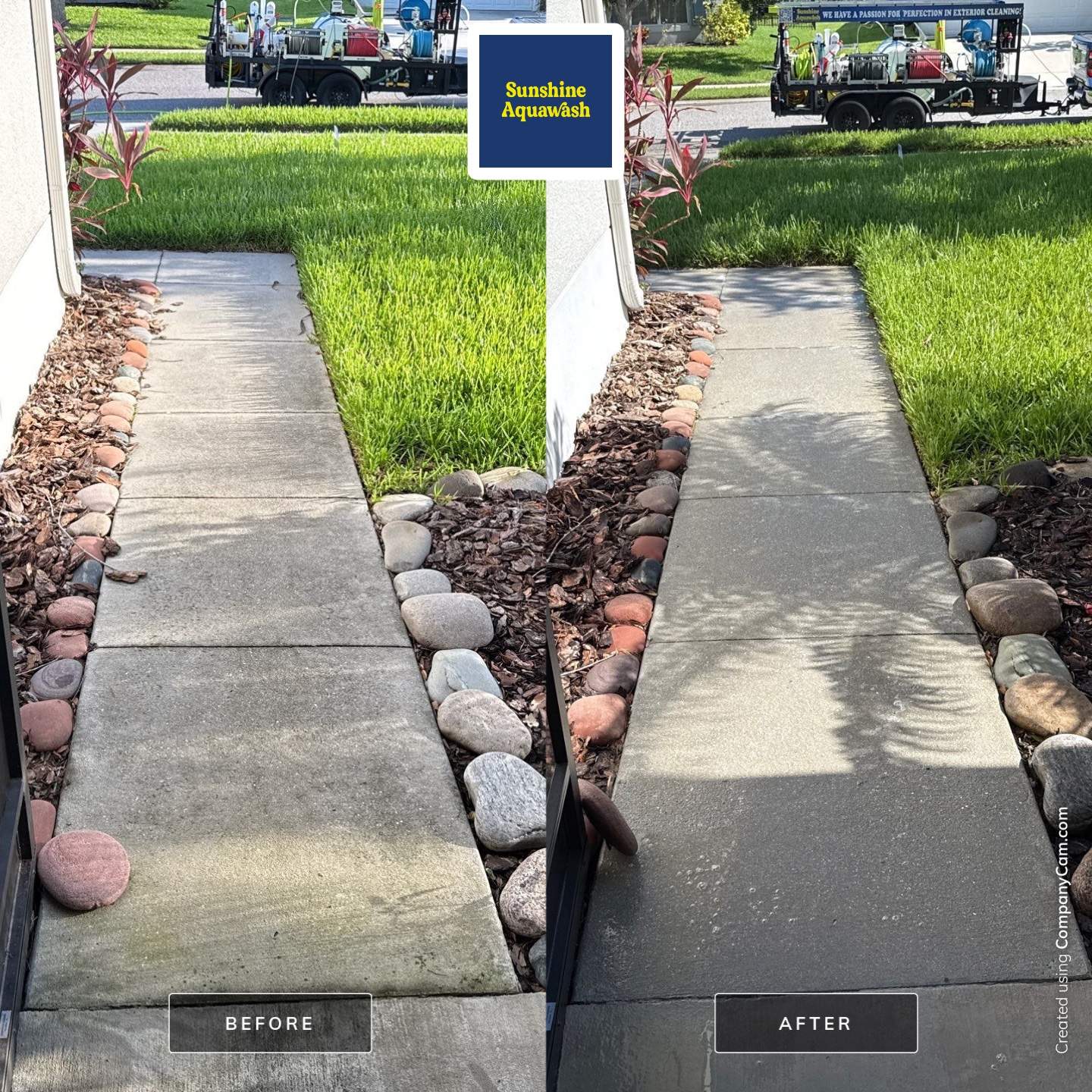 Complete House & Concrete Cleaning in Harrison Ranch Community – Parrish, FL by Sunshine AquaWash